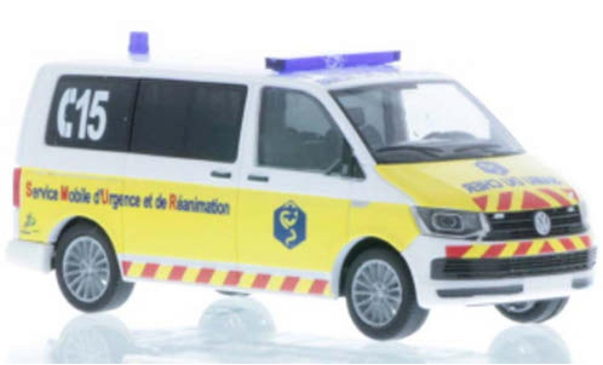 Volkswagen T6 1/87 Rietze Bus Samu du Cher (F) modellino in miniatura