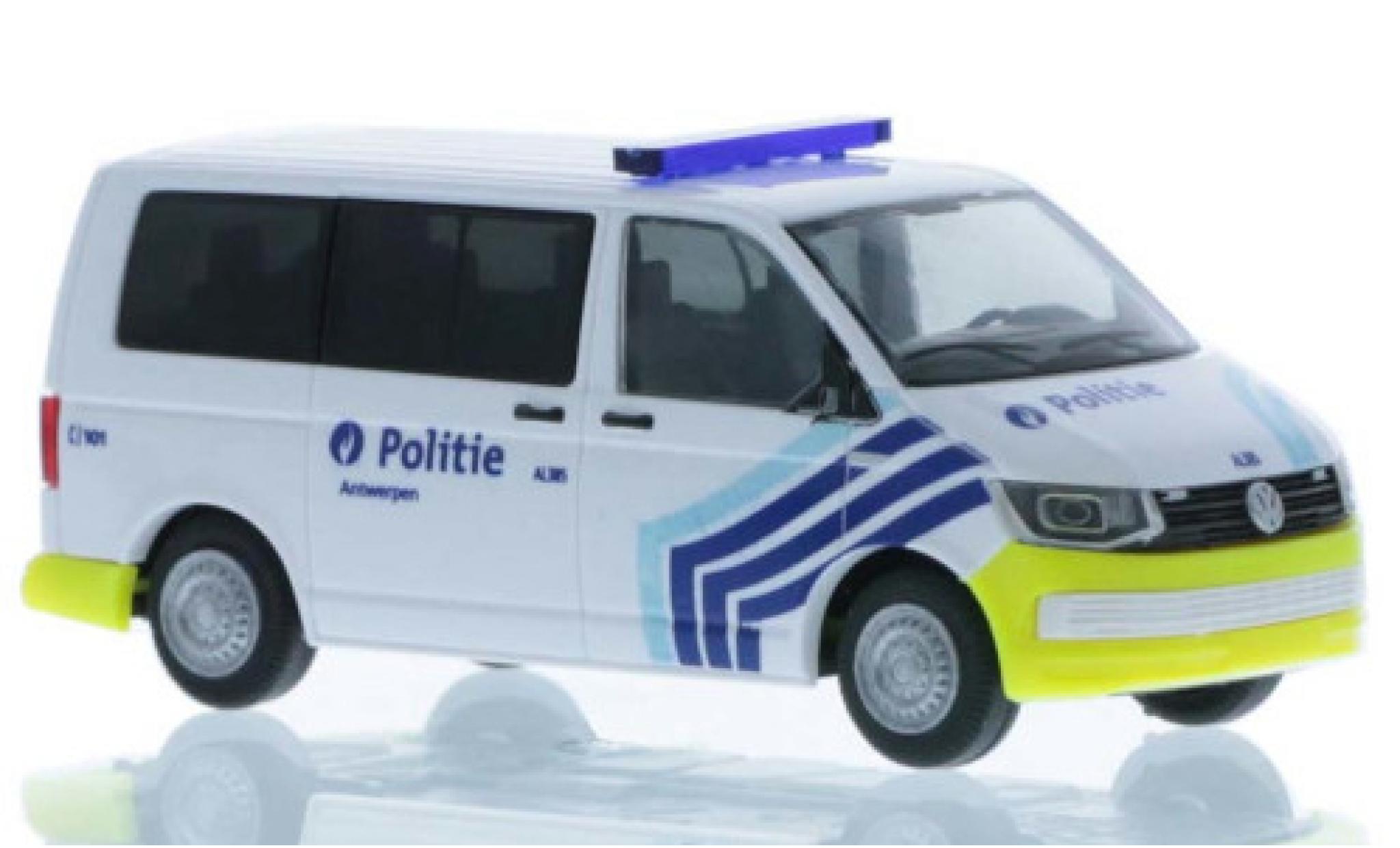 Volkswagen T6 1/87 Rietze Politie (BE) court- empattement modellino in miniatura