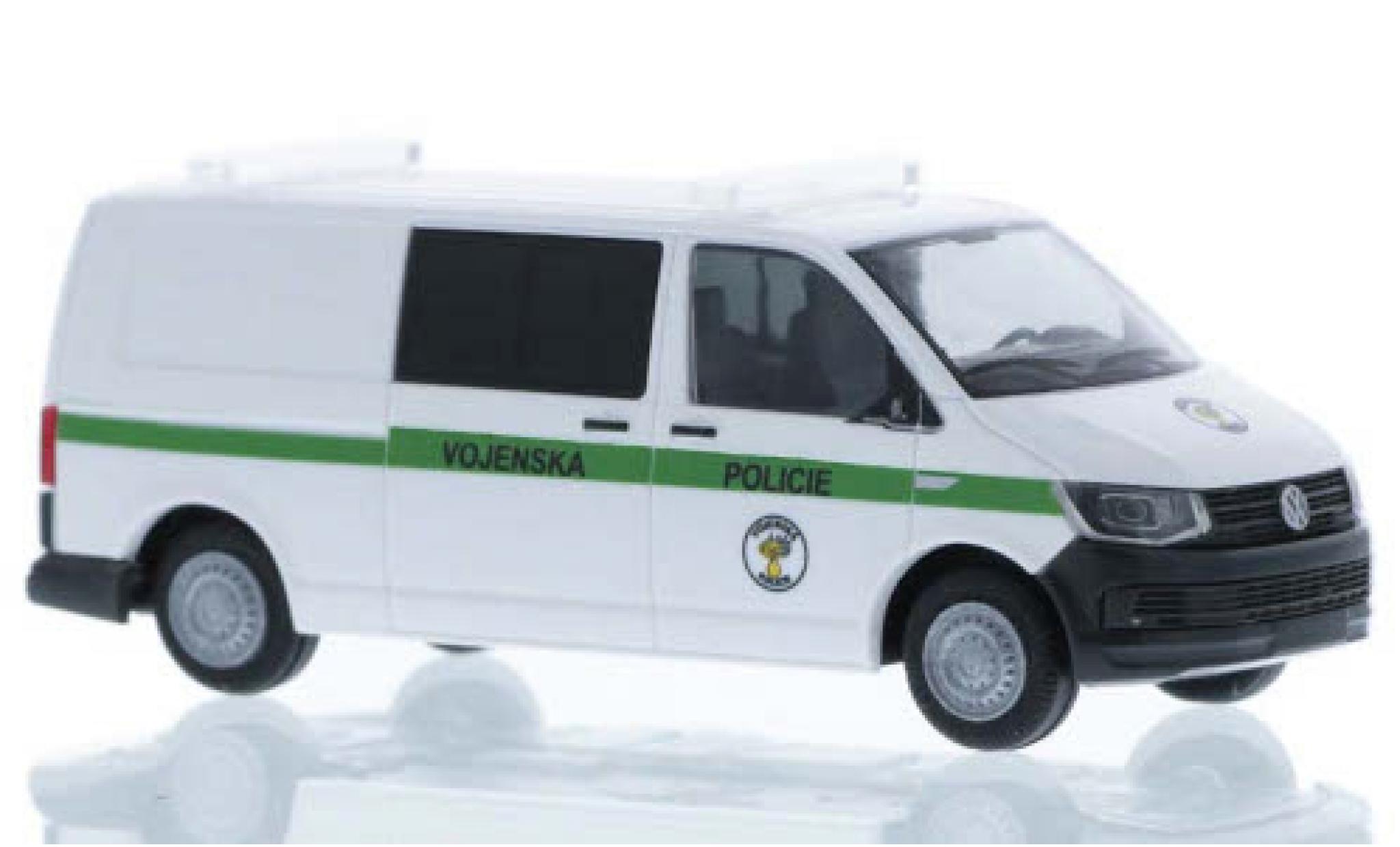 Volkswagen T6 1/87 Rietze Vojenska Policie (CZ) plus long empattement modellino in miniatura