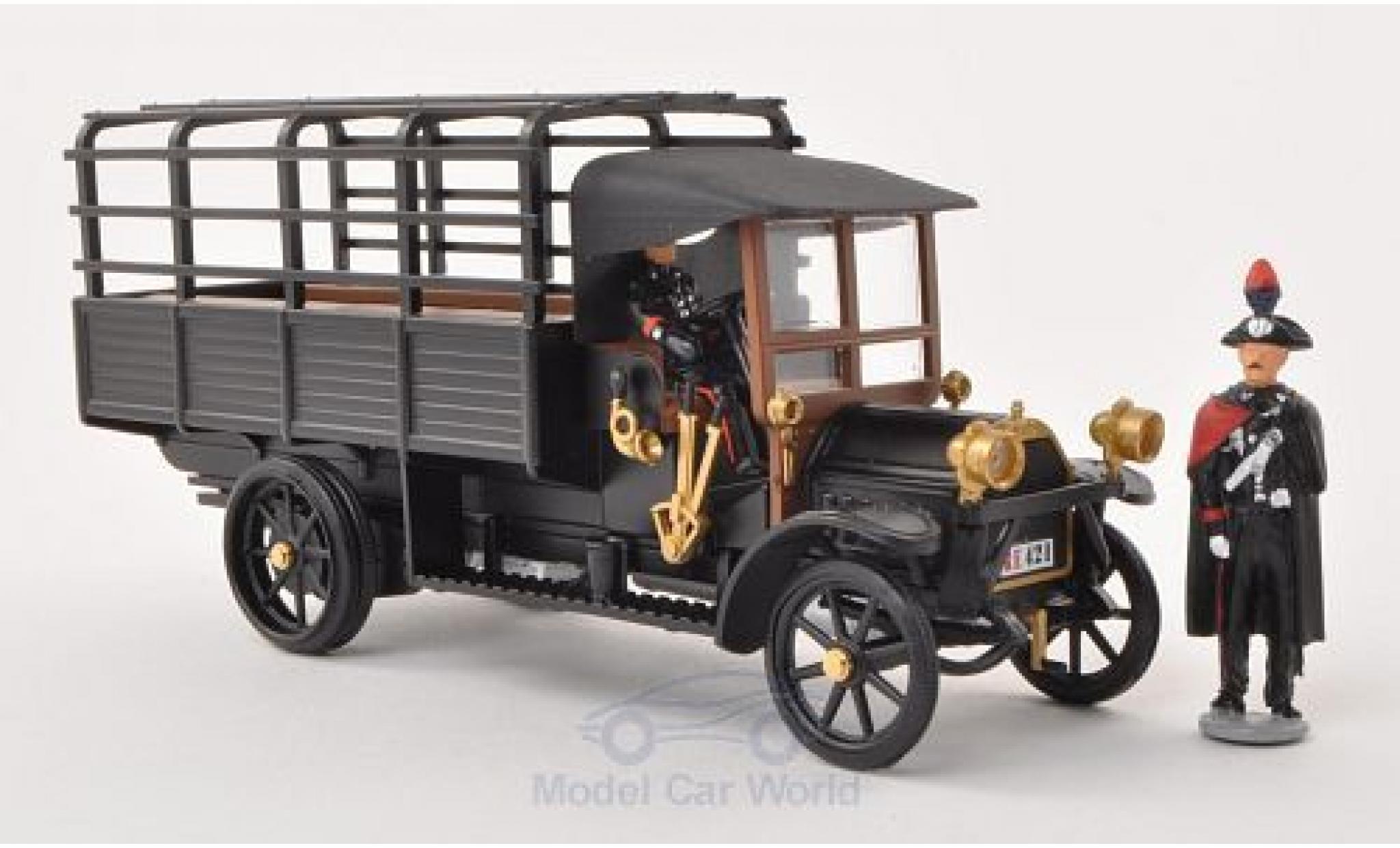 Fiat 18 1/43 Rio BL Pritsche matt-nero Carabinieri mit 2 Figuren 200° Anniversario Carabinieri modellino in miniatura