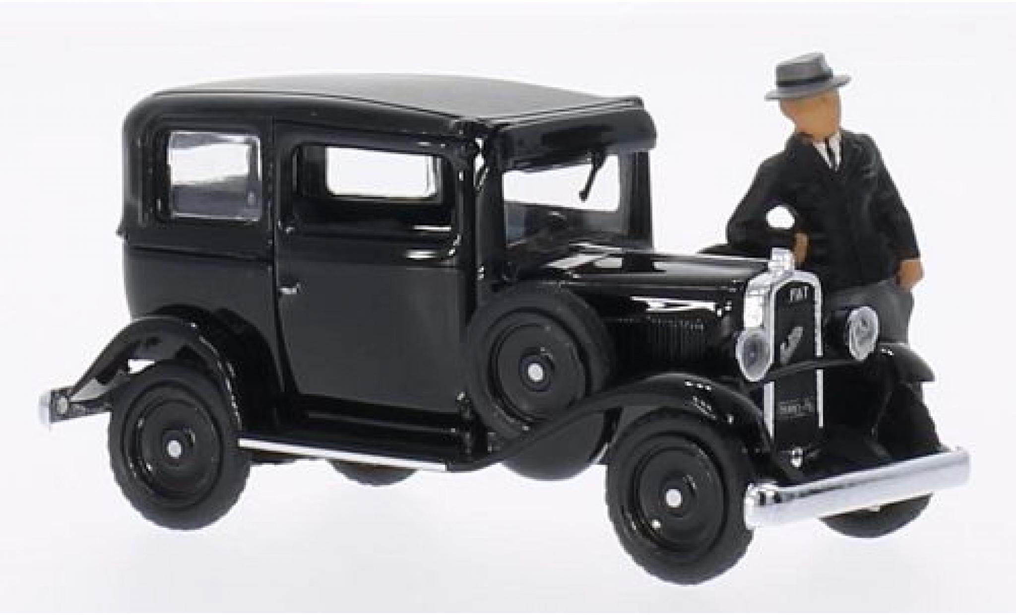 Fiat Balilla 1/43 Rio 508 Villa Torlonia nero 1932 avec figurine modellino in miniatura
