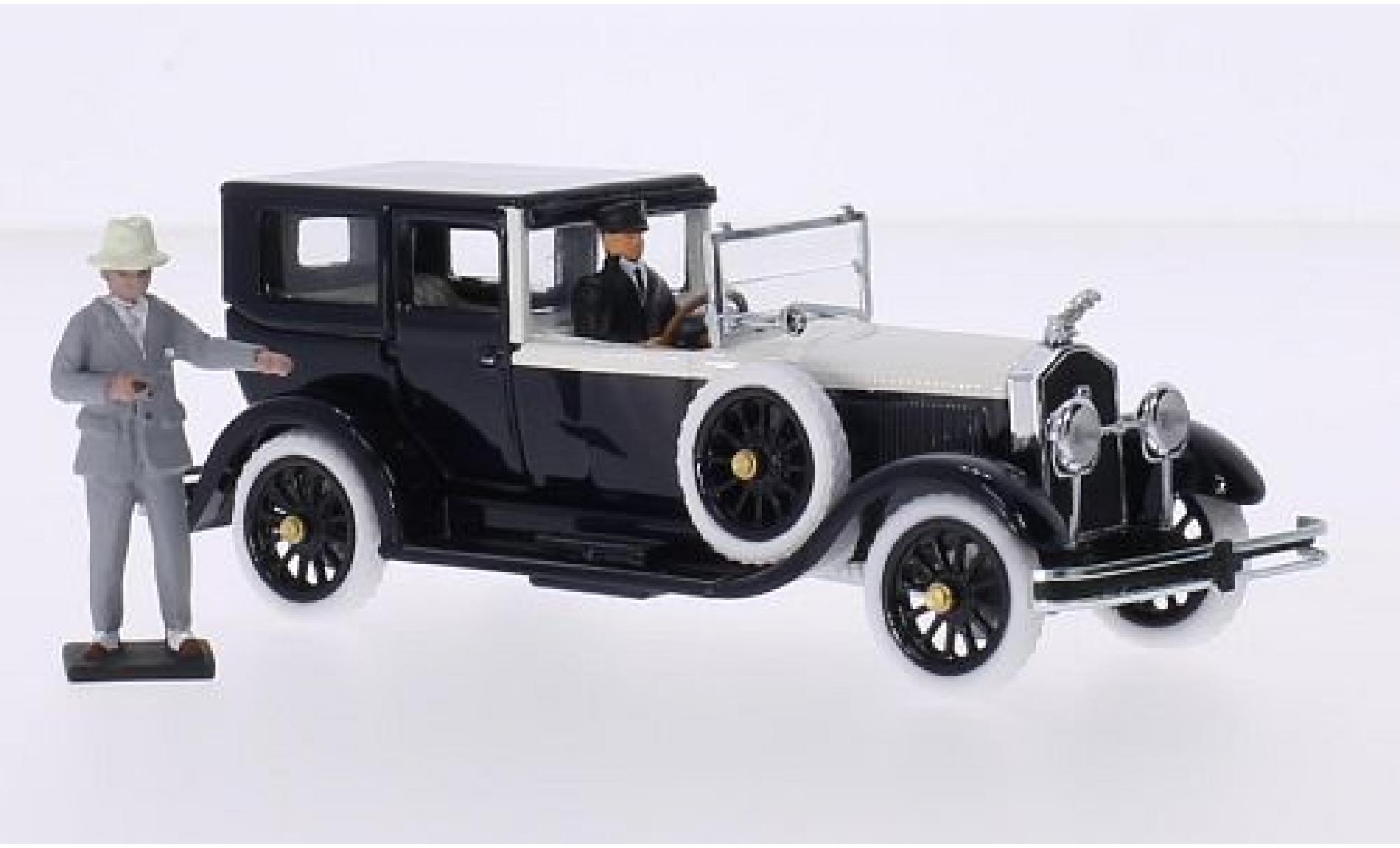 Isotta Fraschini 1/43 Rio 8A Torpedo Fleetwood nero/beige RHD 1925 Rudolph Valentino avec 2 figurines modellino in miniatura