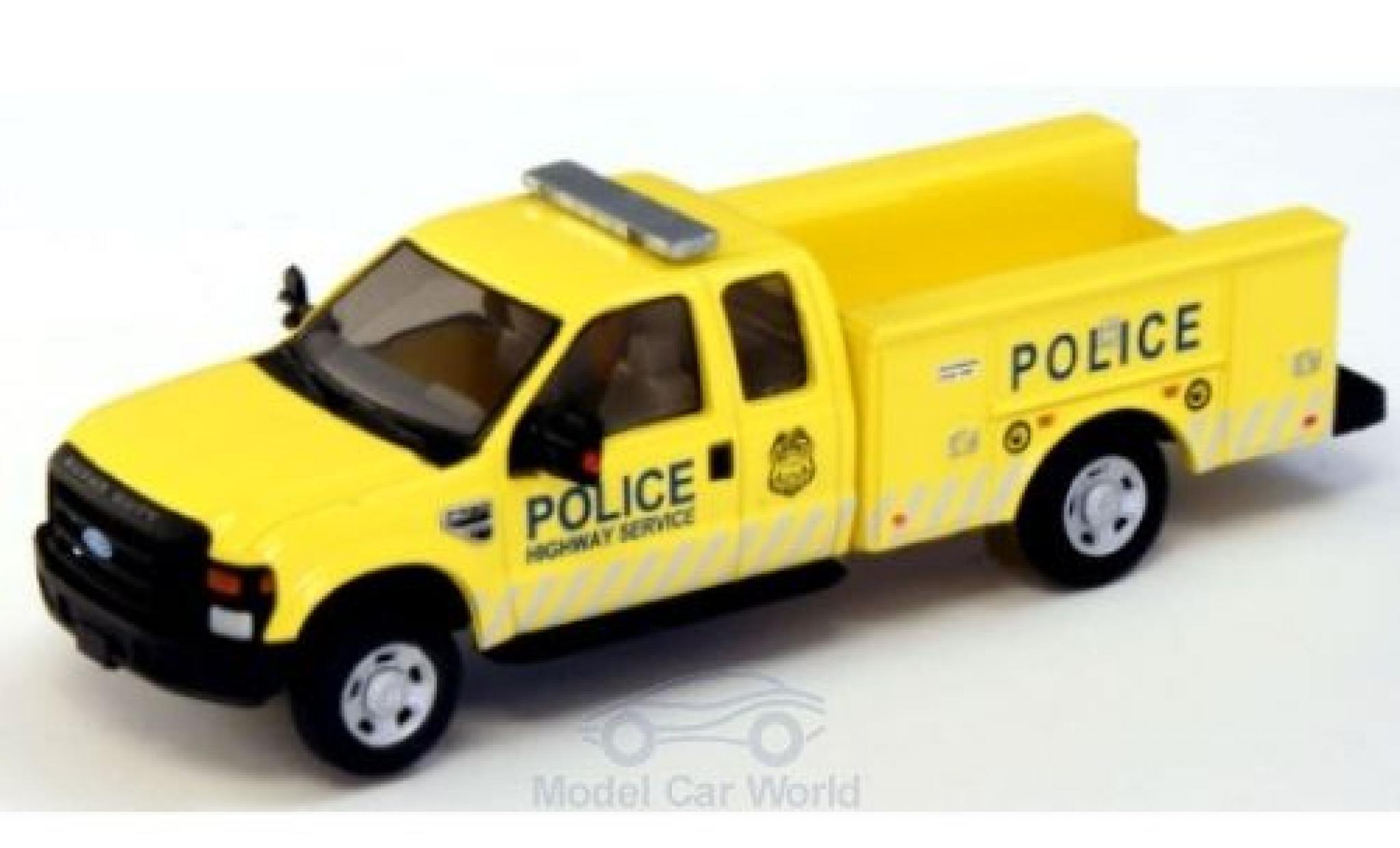 Ford F-350 1/87 River Point XLT Super Cab Utility Truck Police Highway Service 2008 modellino in miniatura