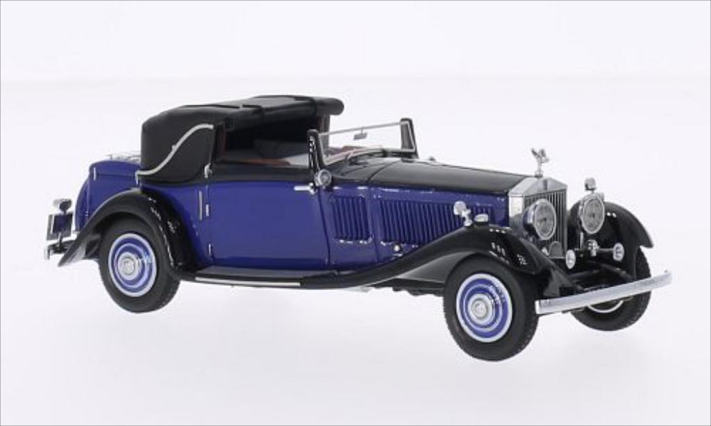 Rolls Royce Phantom 1/43 Neo II Continental DHC Gurney Nutting blu/nero RHD modellino in miniatura
