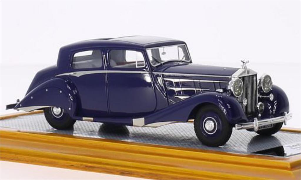 Rolls Royce Phantom 1/43 Ilario III Sedanca De Ville Hooper blu RHD 1937 modellino in miniatura