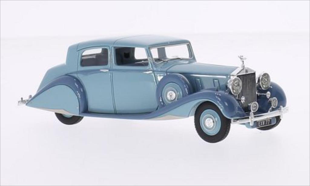 Rolls Royce Phantom 1/43 Ilario III Sedanca De Ville Hooper blu/grigio RHD 1938 modellino in miniatura