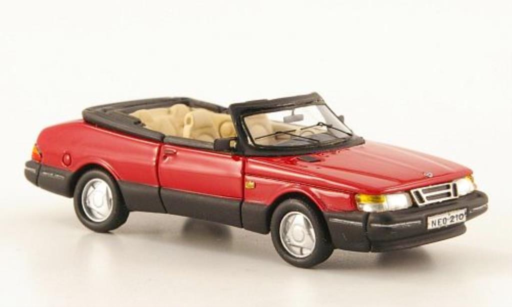 Saab 900 1/87 Neo Cabriolet rosso 1987 modellino in miniatura