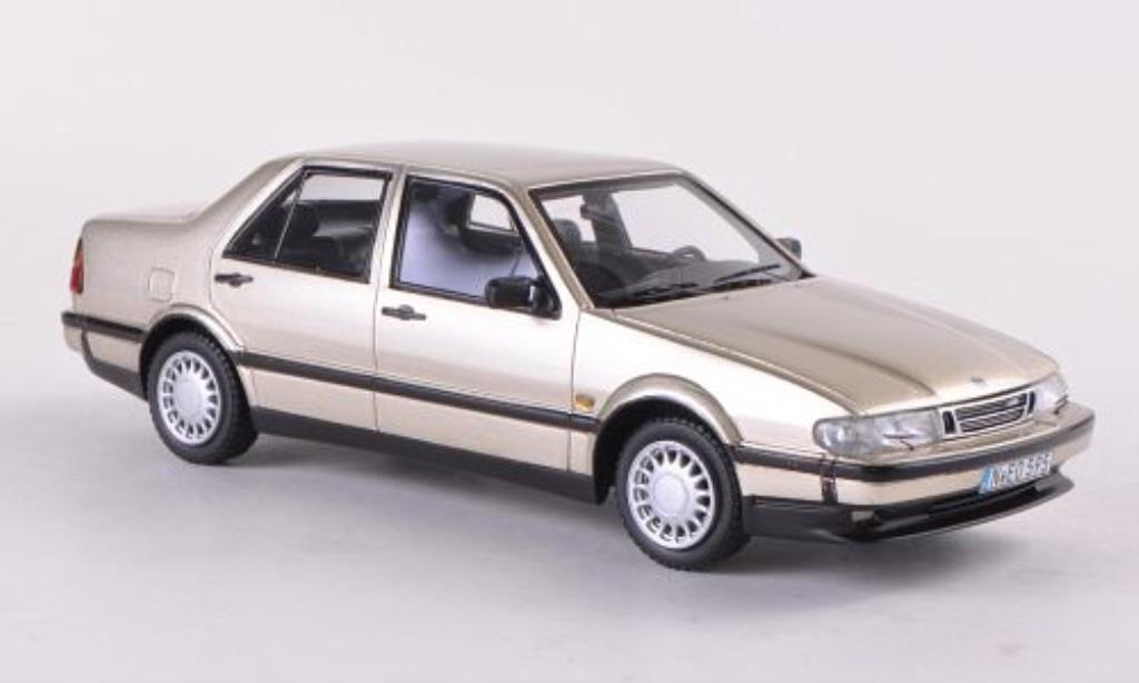 Saab 9000 1/43 Neo CDE beige 1989 modellino in miniatura