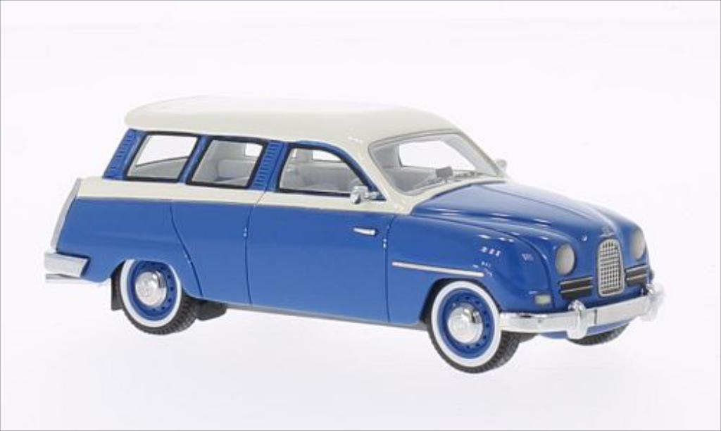 Saab 95 1/43 Neo blu/bianco 18 modellino in miniatura