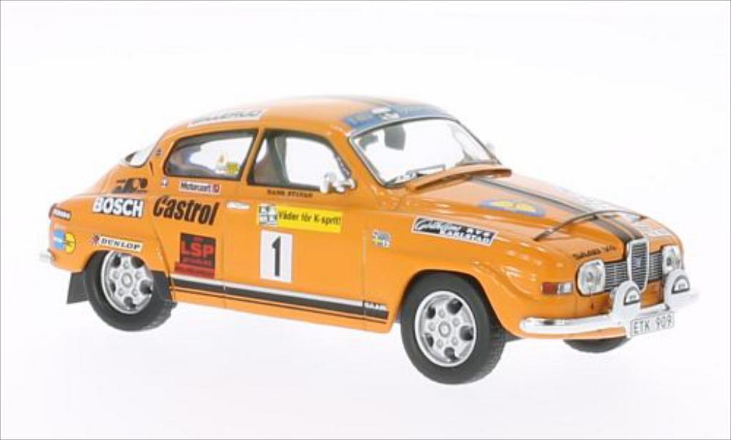 Saab 96 1/43 IXO V4 No.1 Rally Schweden 1975 /H.Sylvan modellino in miniatura