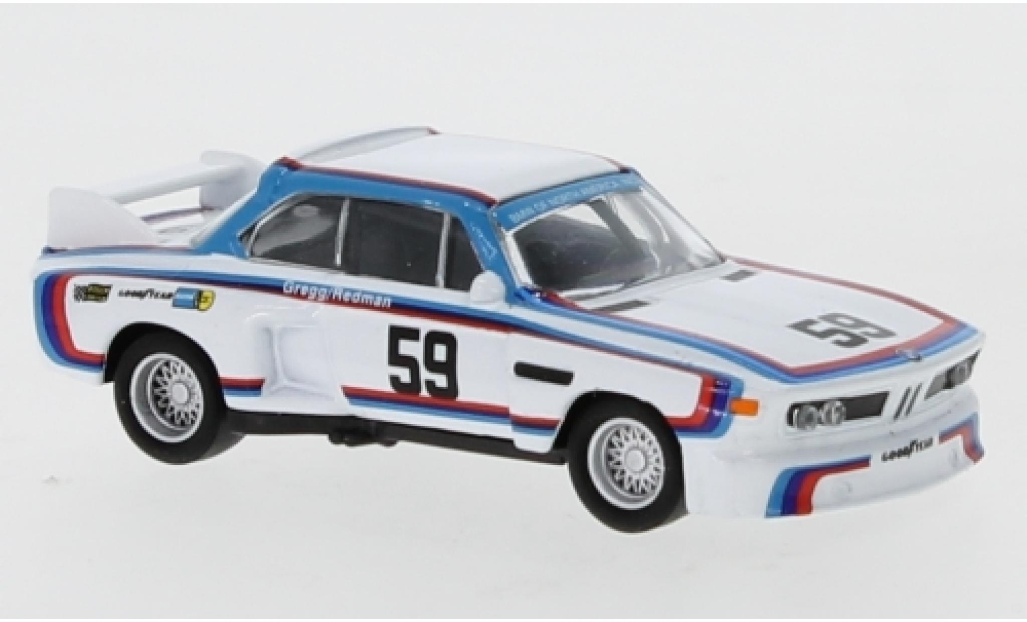 Bmw 3.5 1/87 Schuco CSL (E9) No.59 of North America IMSA 24h Daytona P.Gregg/B.Redman modellino in miniatura