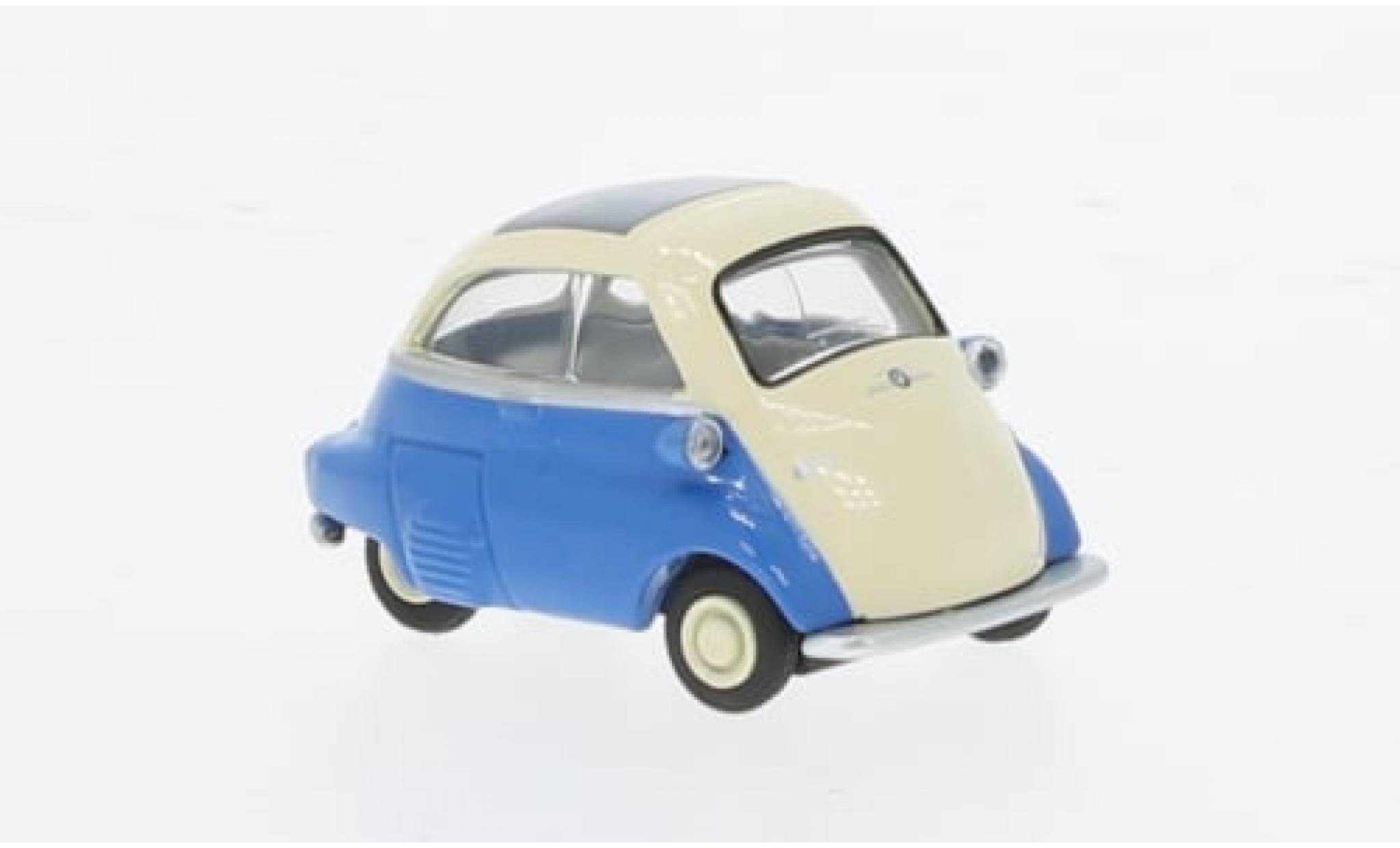 Bmw Isetta 1/64 Schuco 250 blau/beige 1:64 modellino in miniatura
