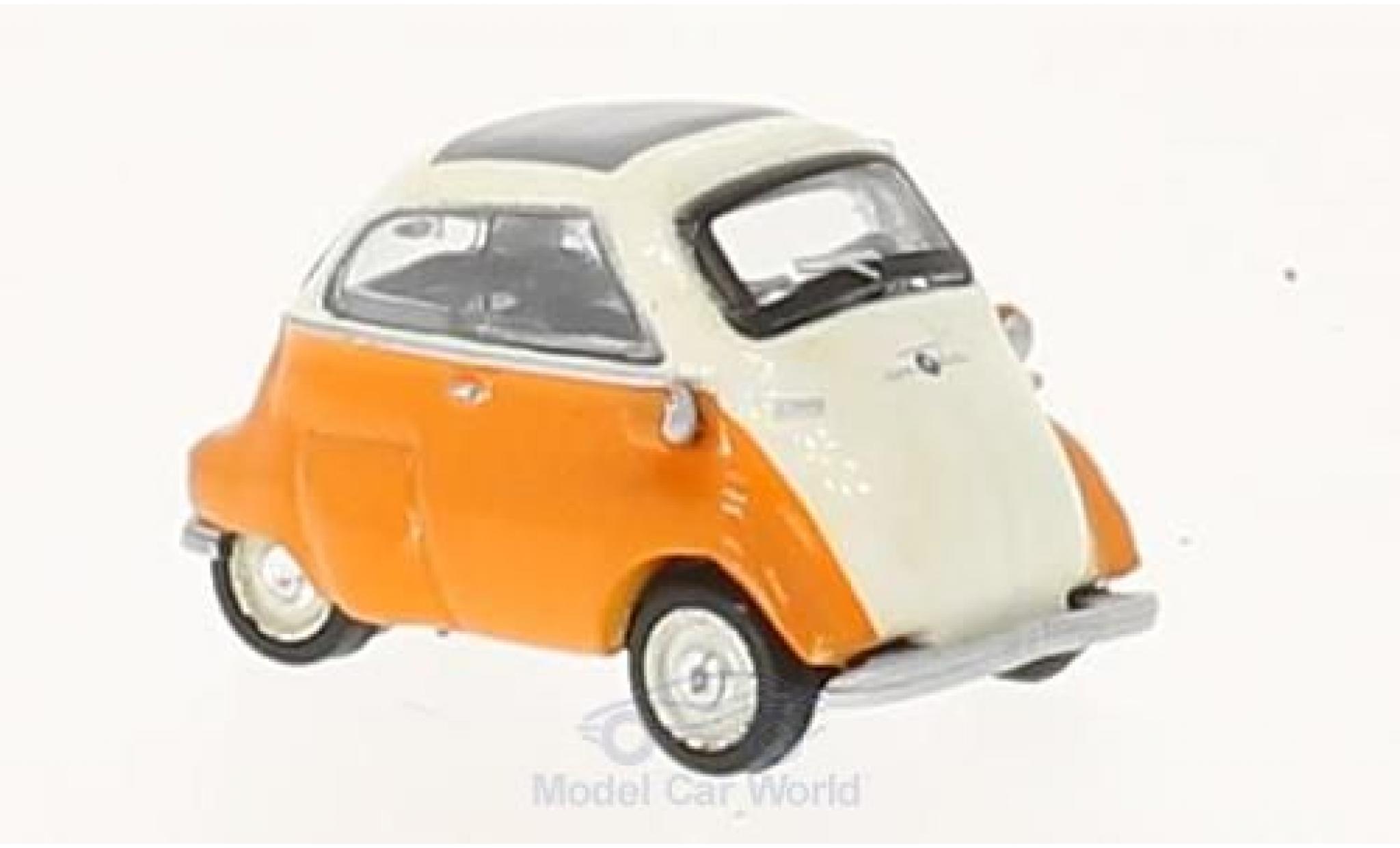 Bmw Isetta 1/87 Schuco beige/orange modellino in miniatura