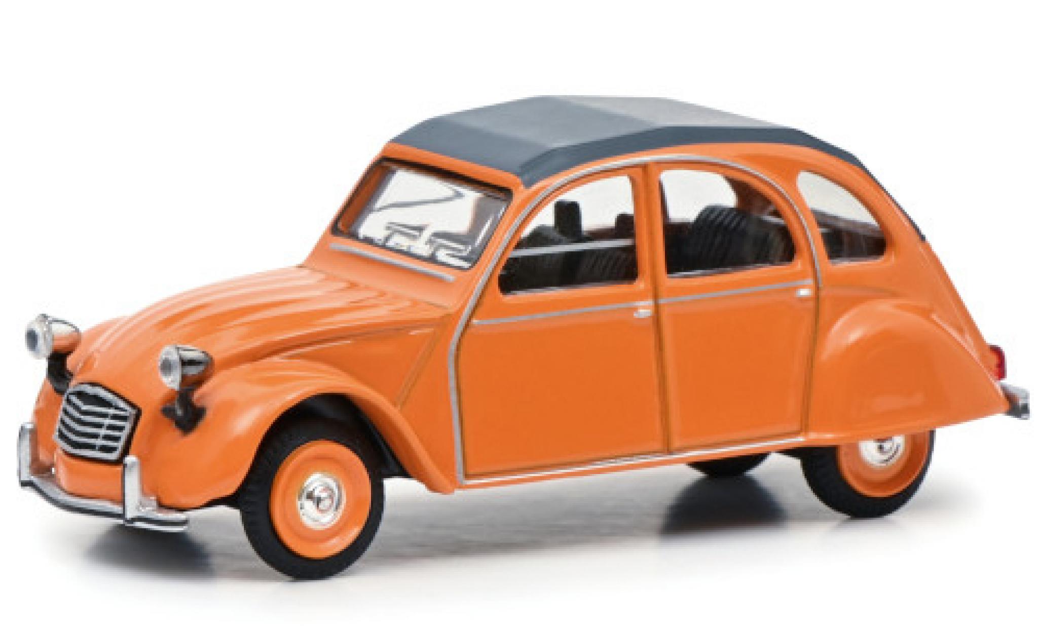 Citroen 2CV 1/64 Schuco 2 CV orange Paperbox Edition modellino in miniatura