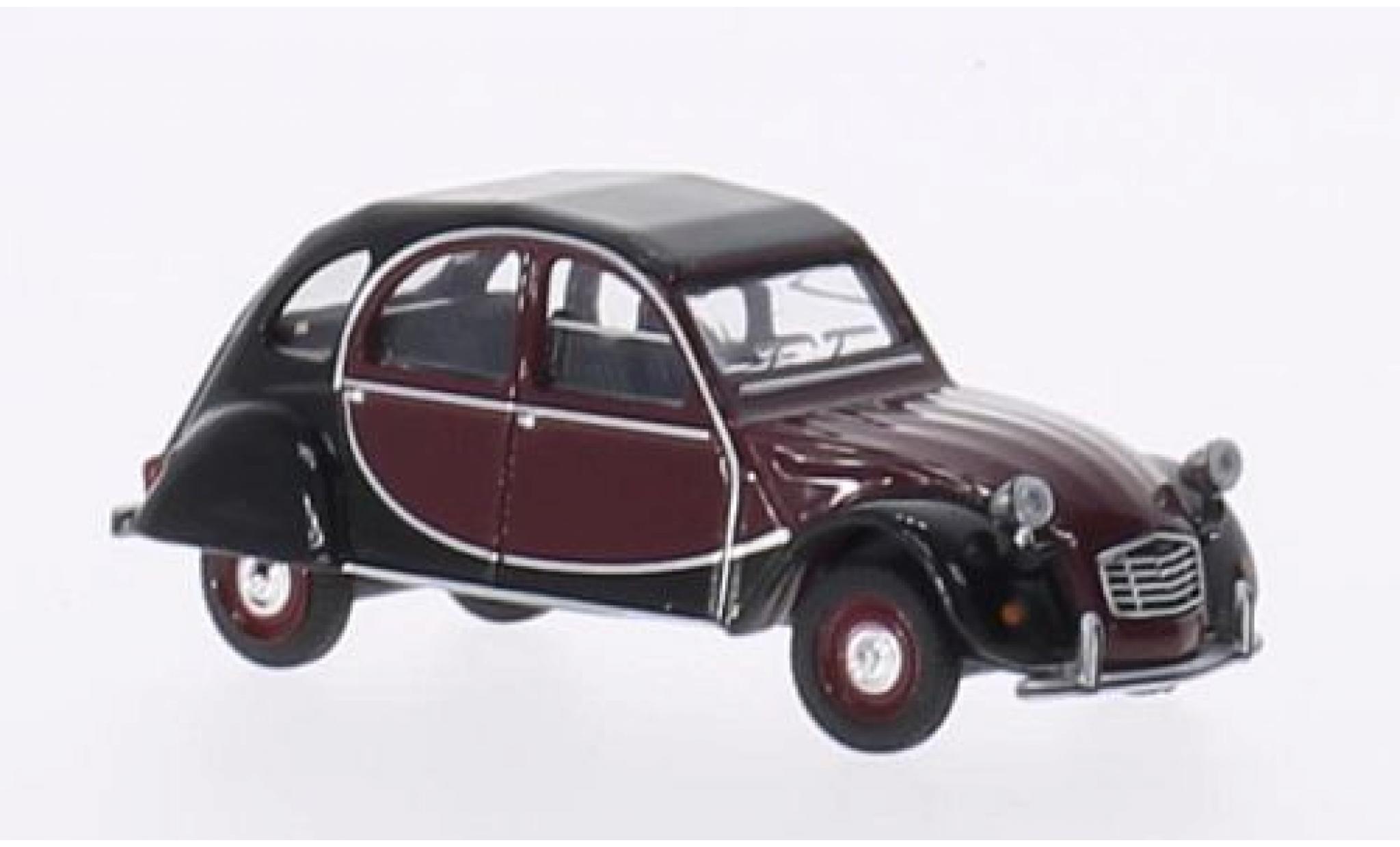 Citroen 2CV 1/64 Schuco Charleston rosso/nero modellino in miniatura
