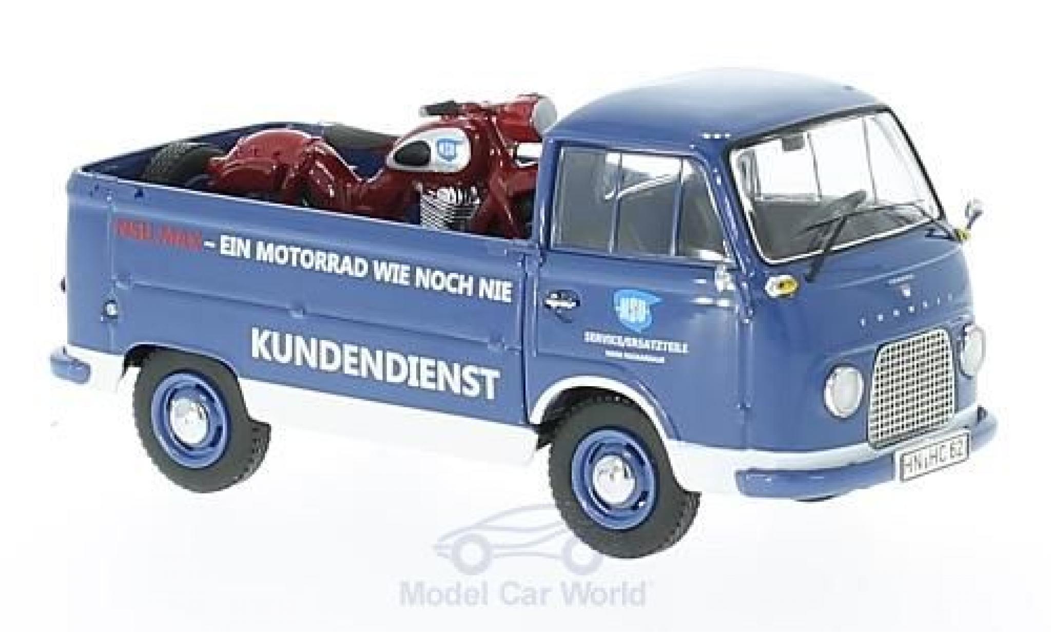 Ford FK 1/43 Schuco 1000 Pritsche NSU Service mit NSU-Max modellino in miniatura