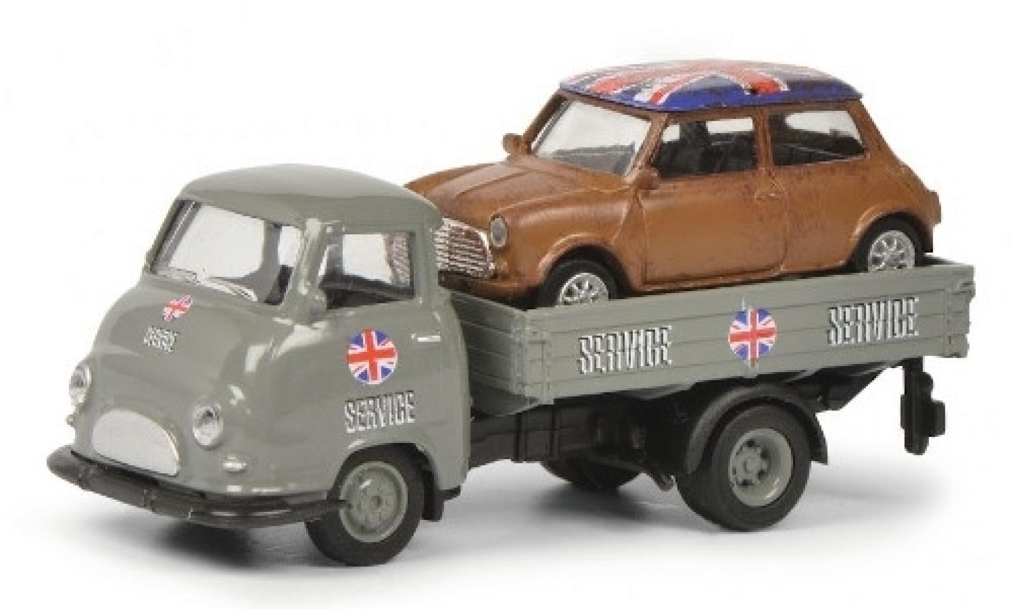 Hanomag Kurier 1/87 Schuco Pritsche Mini-Service avec charge modellino in miniatura