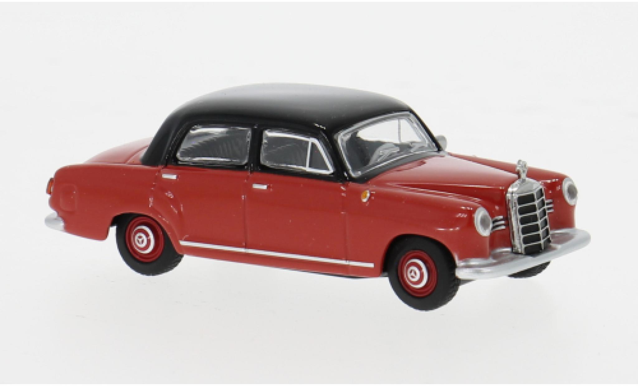 Mercedes 180 1/64 Schuco (W120) rot/schwarz 1:64 modellino in miniatura