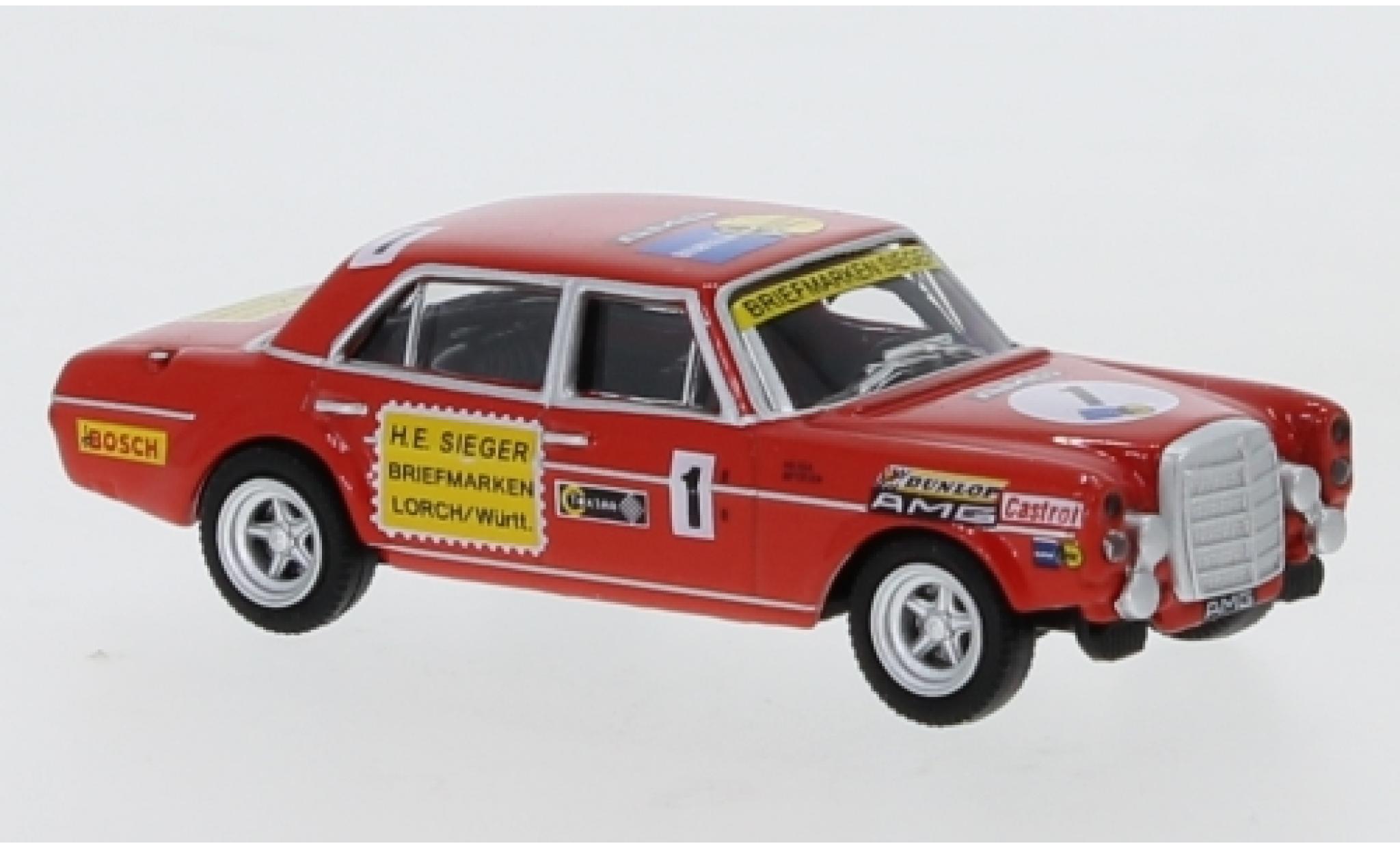Mercedes 300 1/87 Schuco SEL 6.8 AMG No.1 Briefmarken Sieger modellino in miniatura