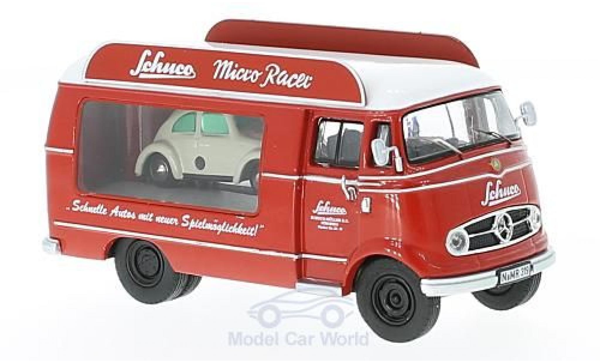 Mercedes L319 1/43 Schuco Micro Racer Werbewagen mit Piccolo Volkswagen Käfer modellino in miniatura