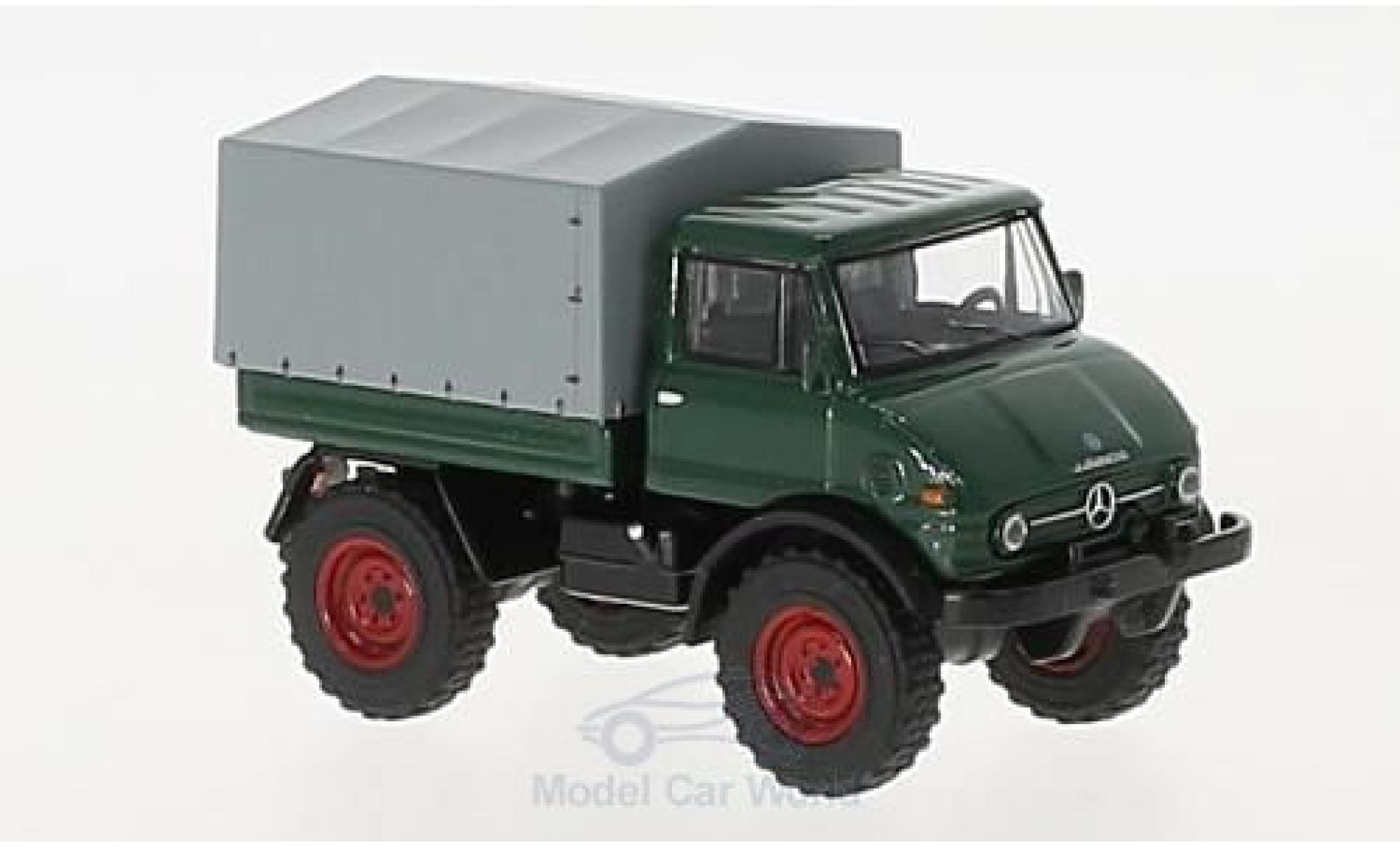 Mercedes Unimog 1/64 Schuco U406 verde modellino in miniatura