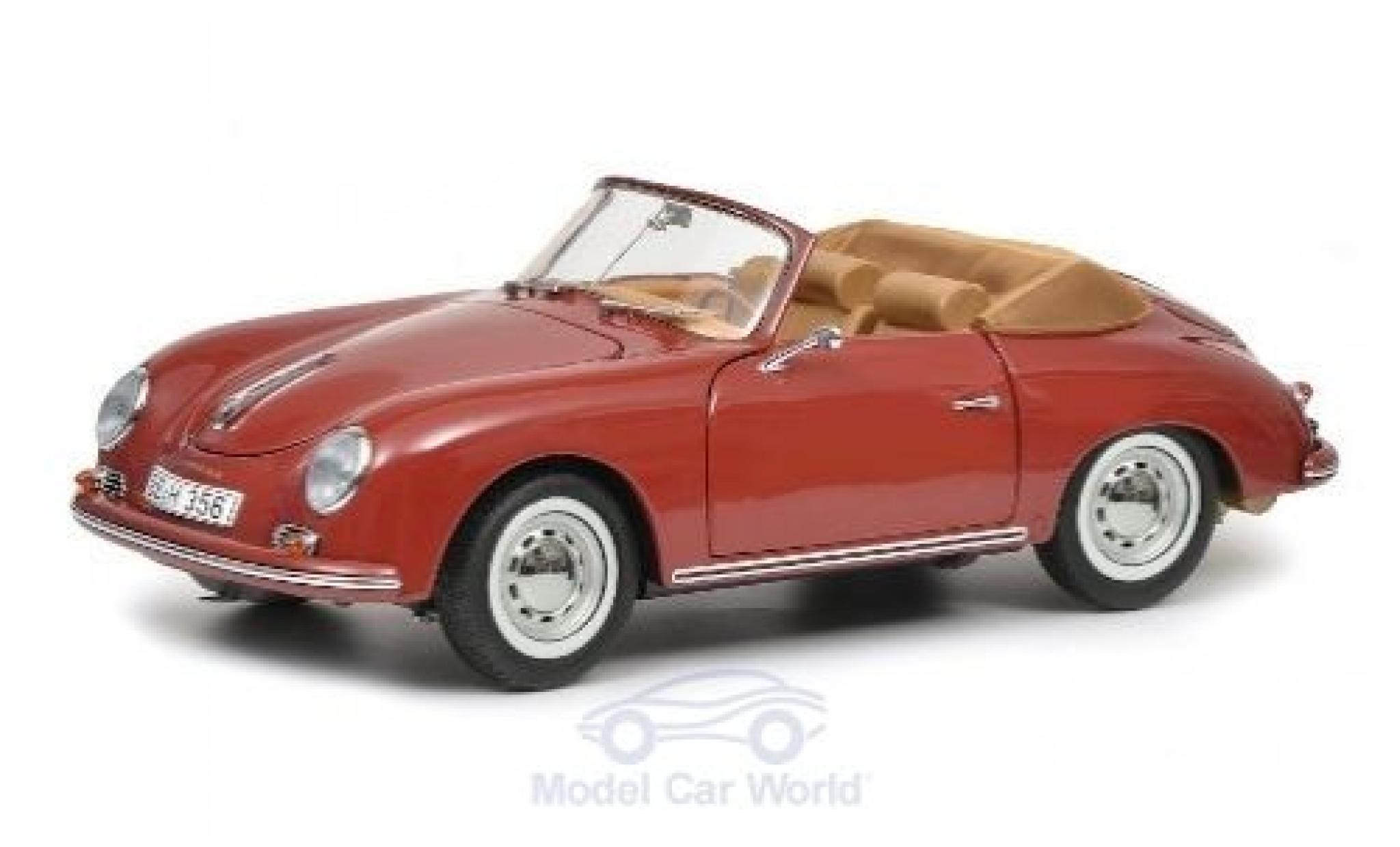 Porsche 356 1/18 Schuco A Carrera Cabriolet rosso modellino in miniatura