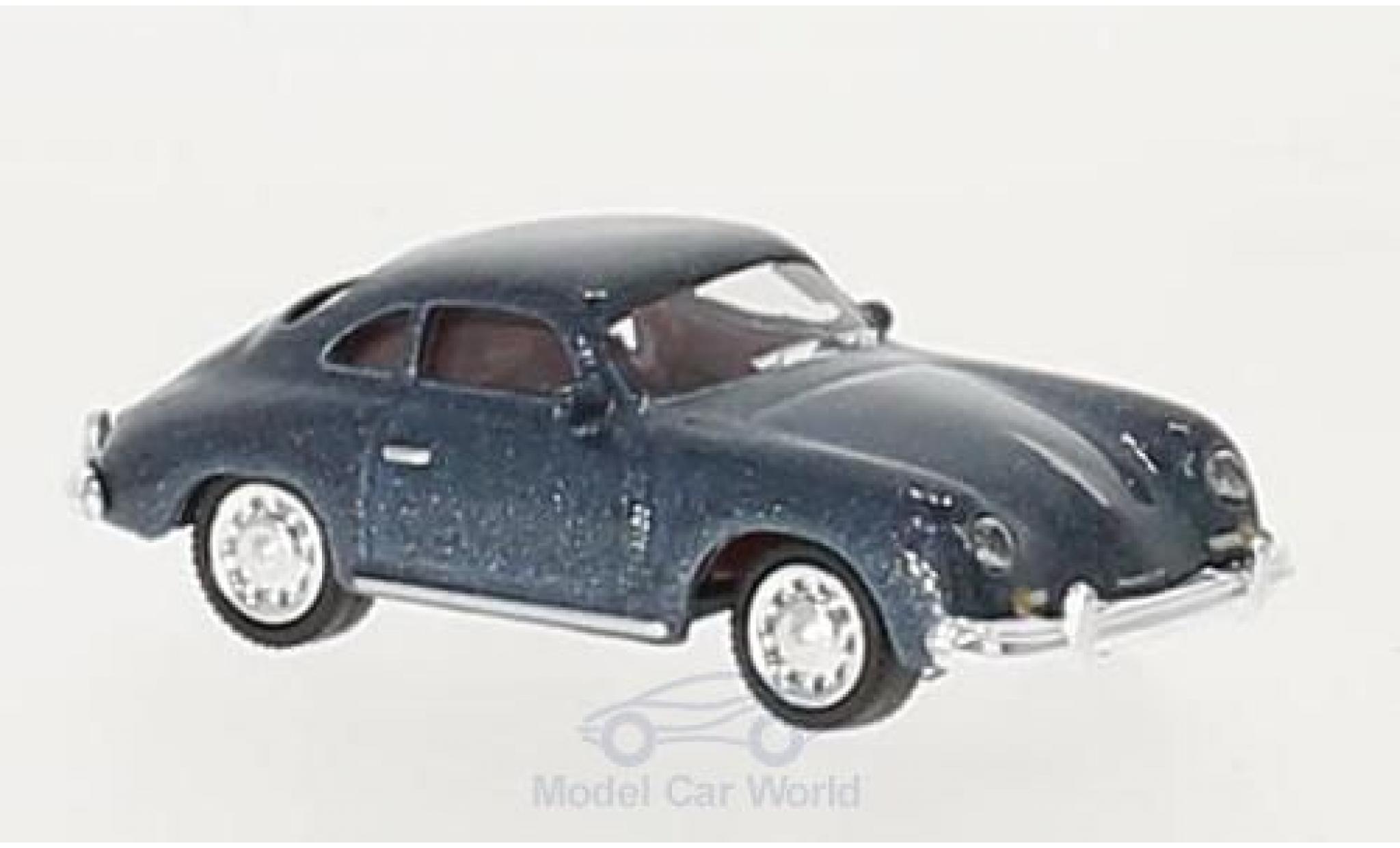Porsche 356 A 1/87 Schuco A Coupe metallico blu modellino in miniatura