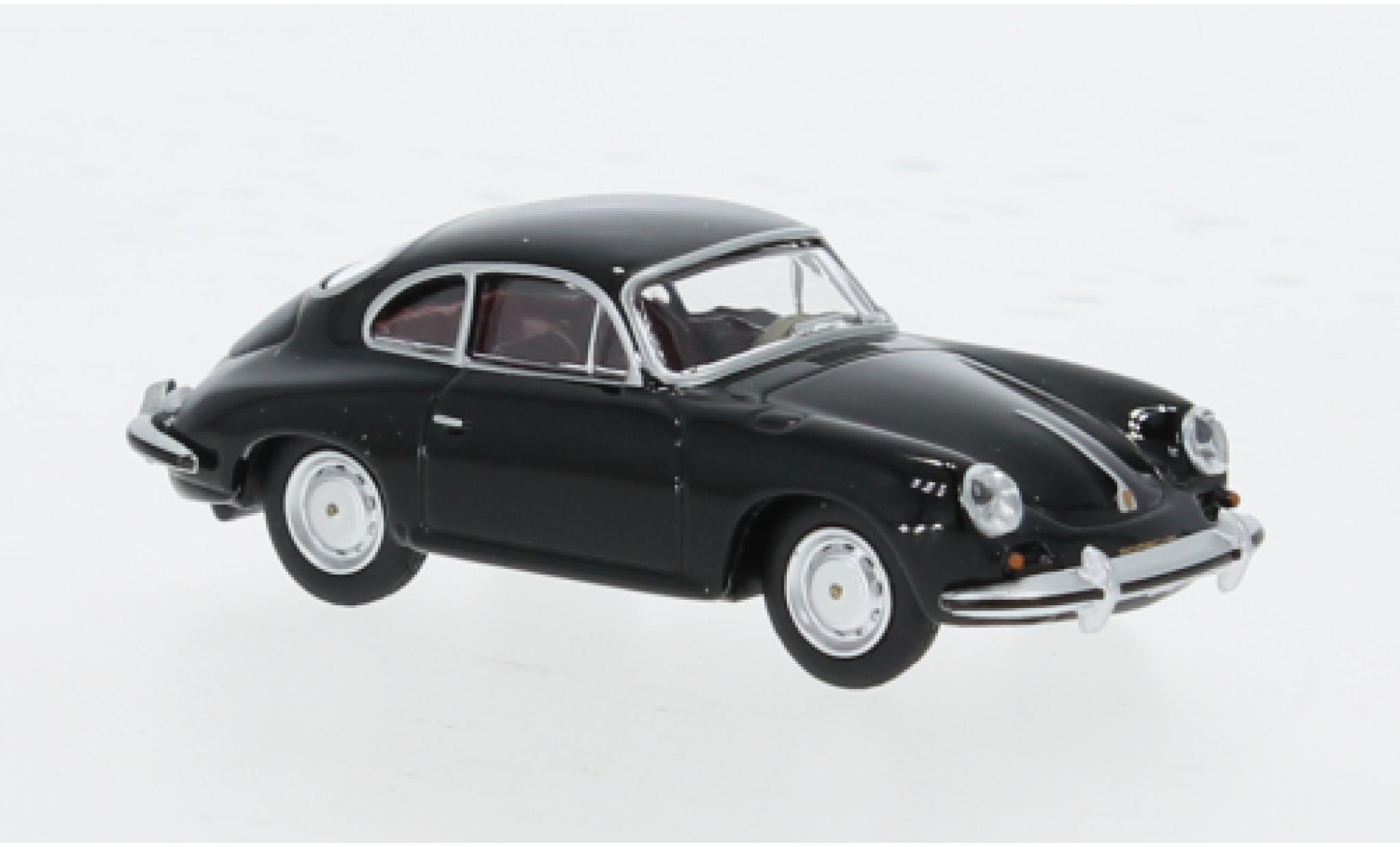 Porsche 356 1/64 Schuco Carrera 2 schwarz 1:64 modellino in miniatura