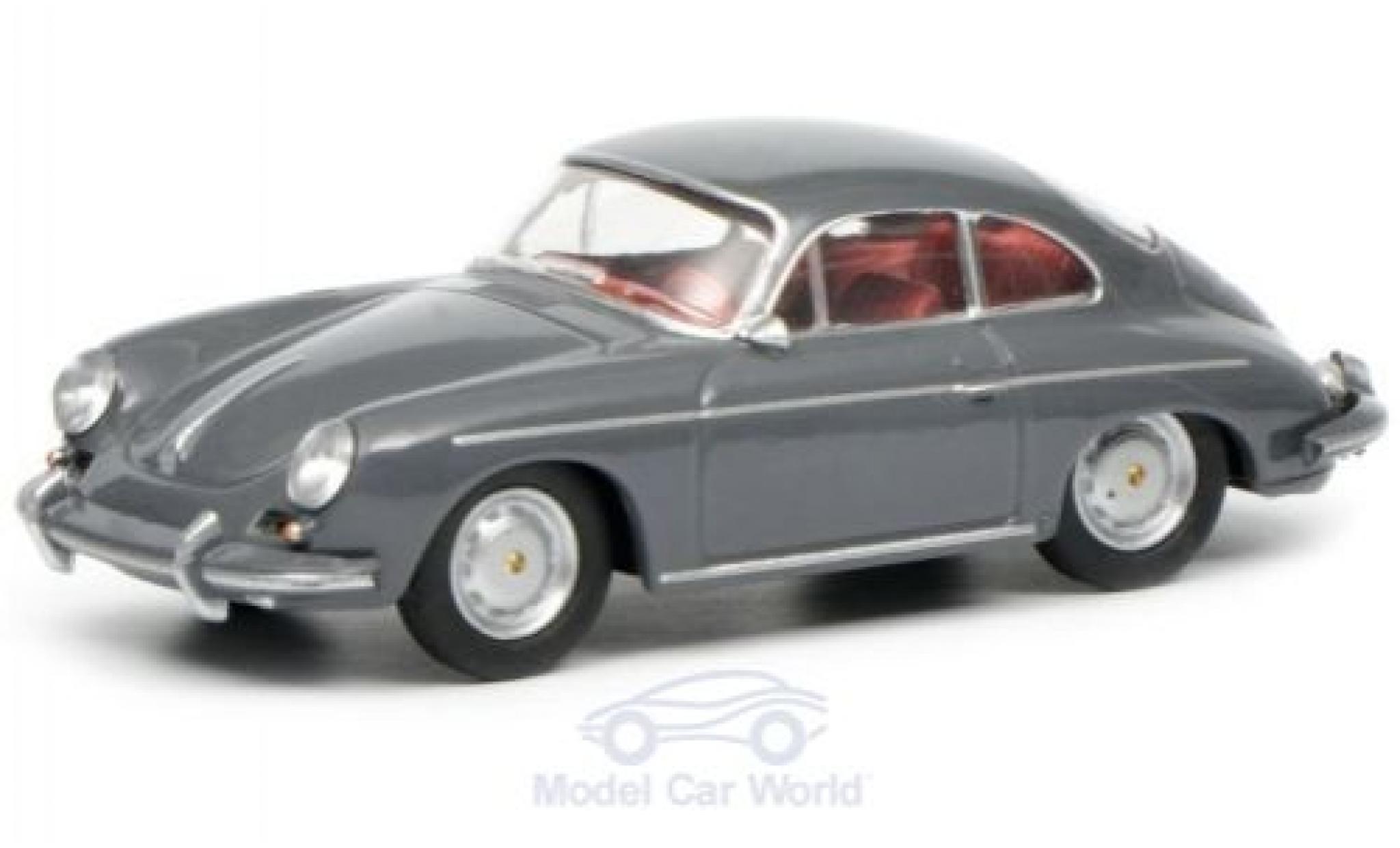 Porsche 356 1/64 Schuco Coupe grigio modellino in miniatura