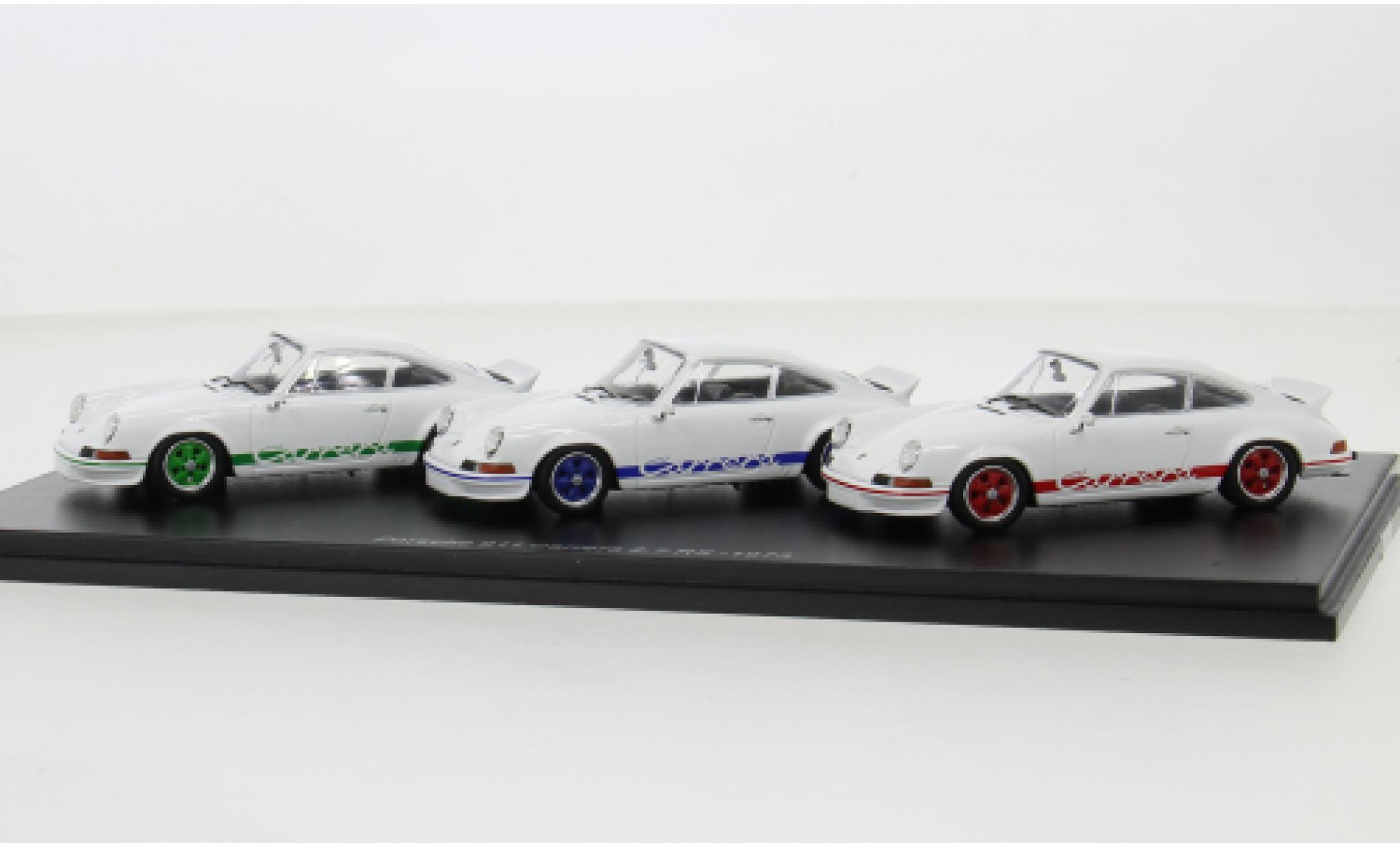Porsche 911 1/43 Schuco 3er-Set: 50 Jahre Carrera 2.7 RS weiss 1:43 modellino in miniatura