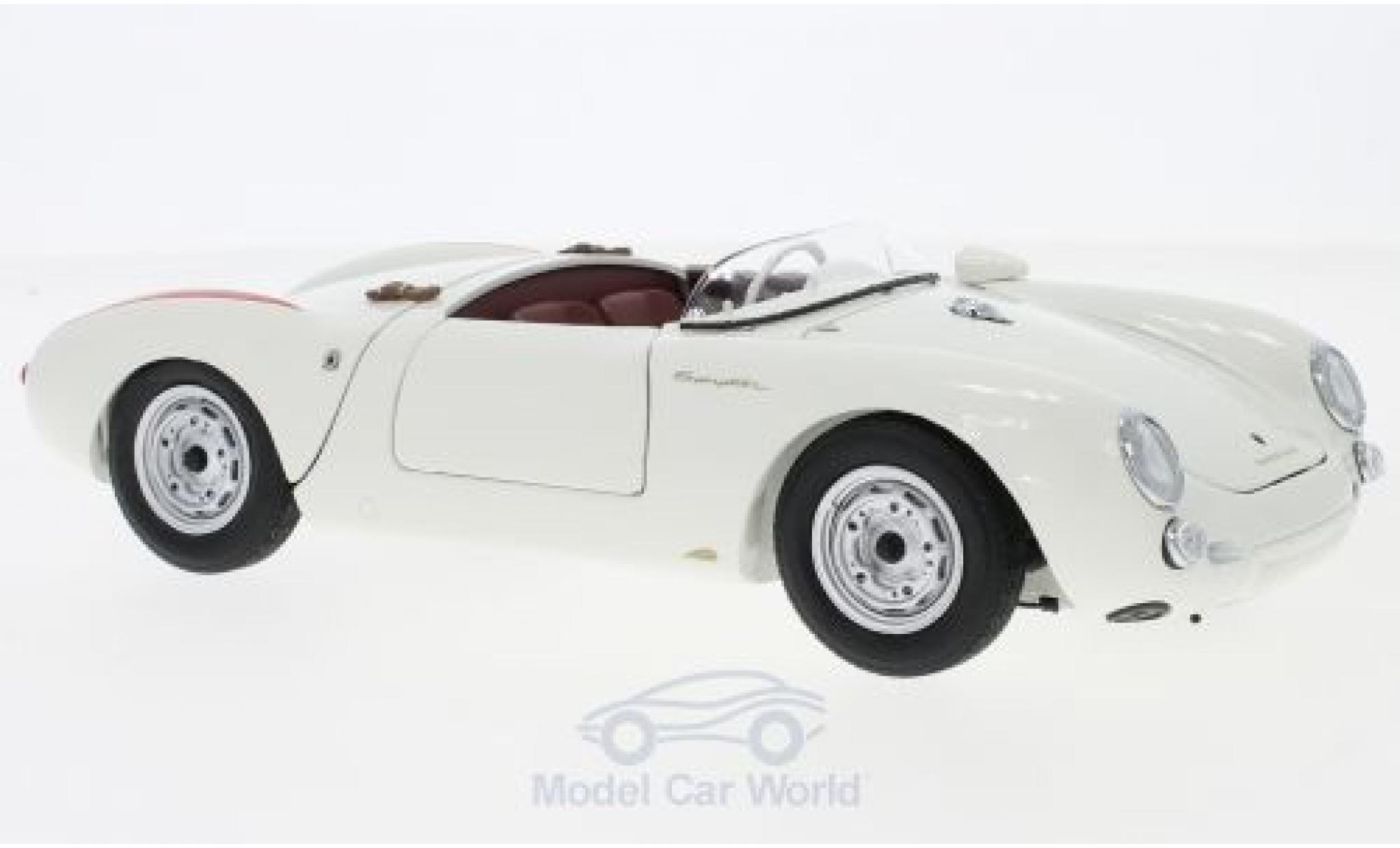 Porsche 550 1/18 Schuco S Spyder bianco Edition 70 Jahre modellino in miniatura