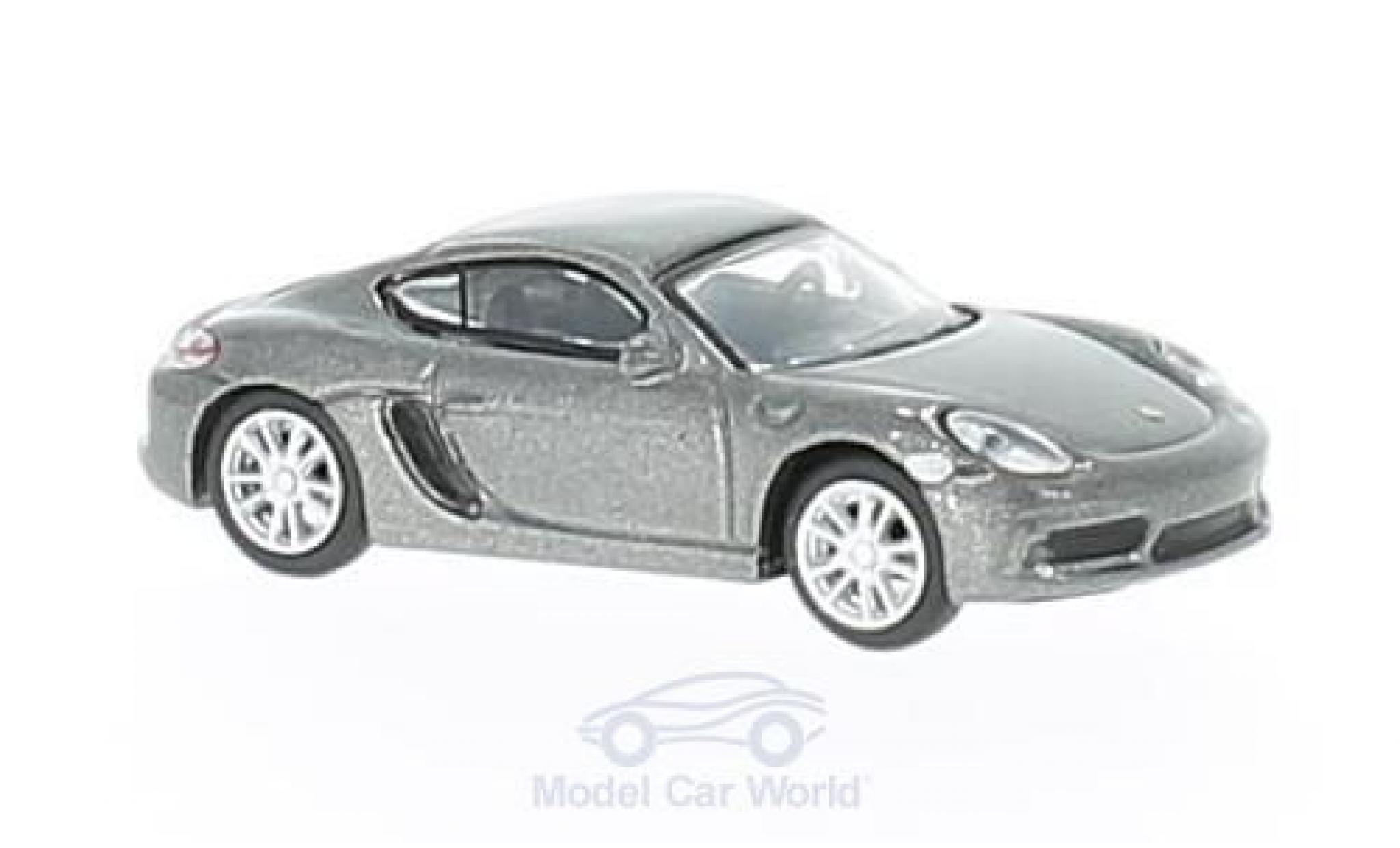 Porsche Cayman 1/87 Schuco 718 S metallico grigio modellino in miniatura