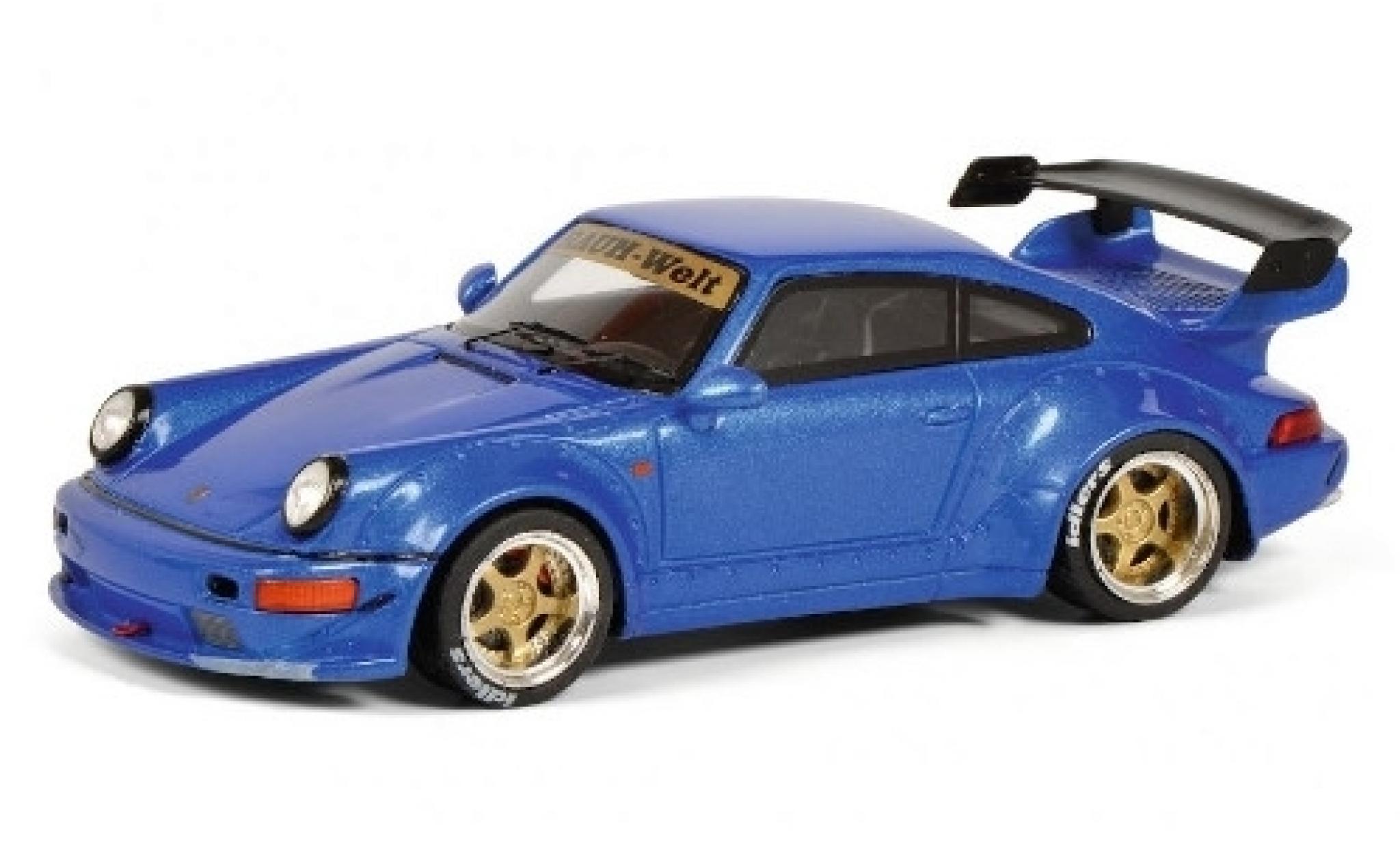 Porsche 964 RWB 1/43 Schuco 911 () RAUH-Welt RWB metallico blu modellino in miniatura