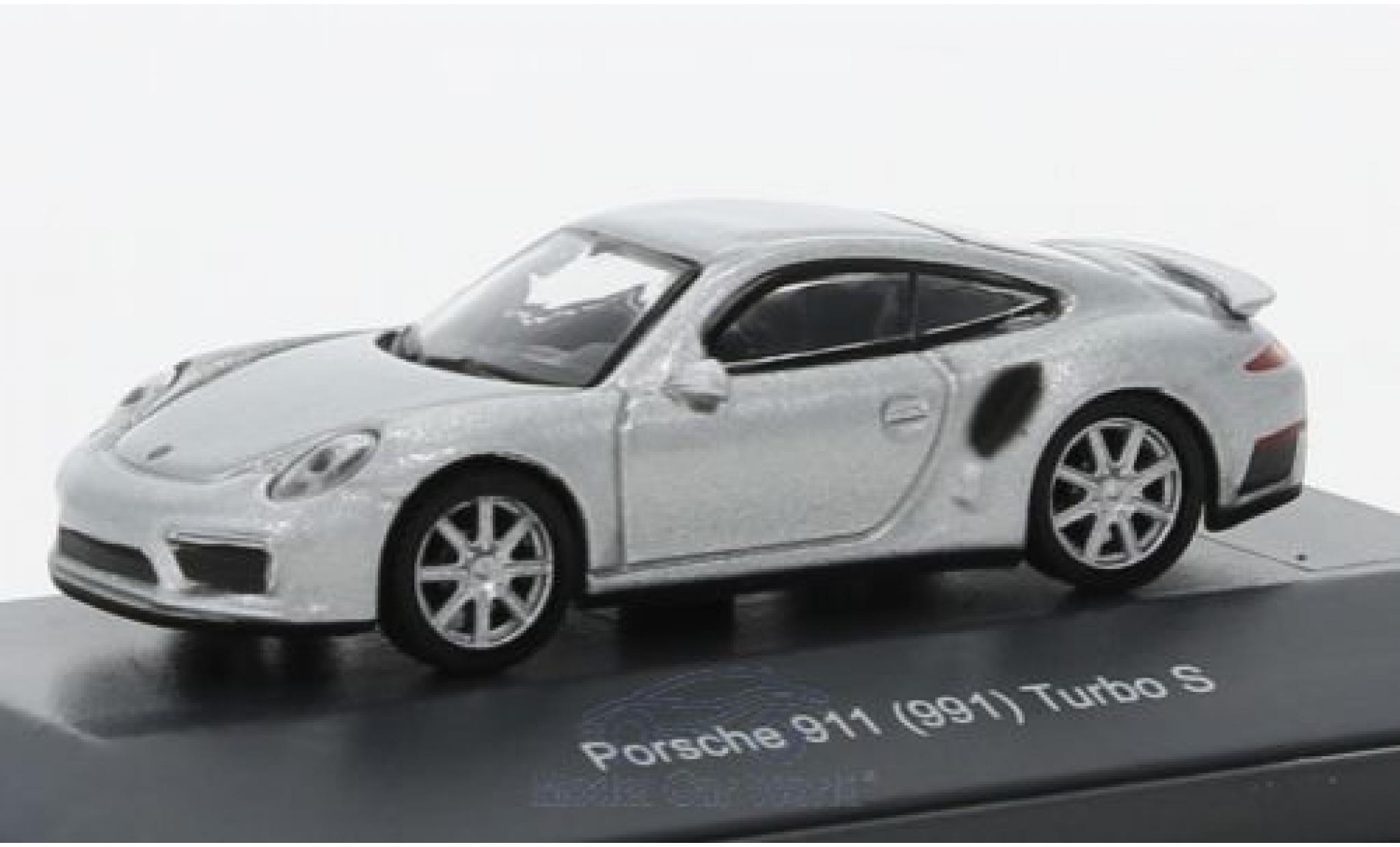 Porsche 991 Turbo S 1/87 Schuco 911 () Turbo S grigio modellino in miniatura
