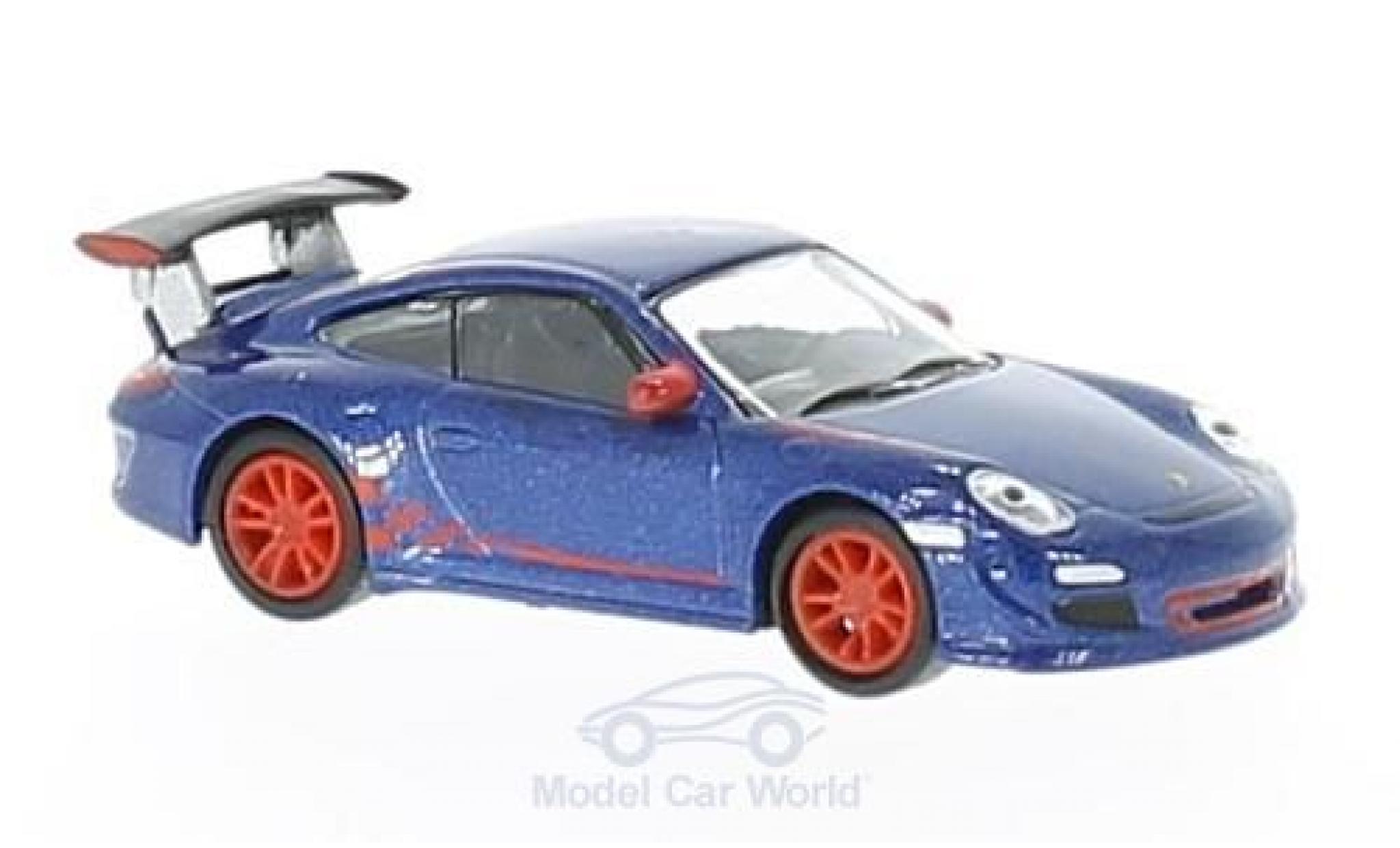 Porsche 997 GT3 RS 1/87 Schuco 911 () GT3 RS metallico blu modellino in miniatura