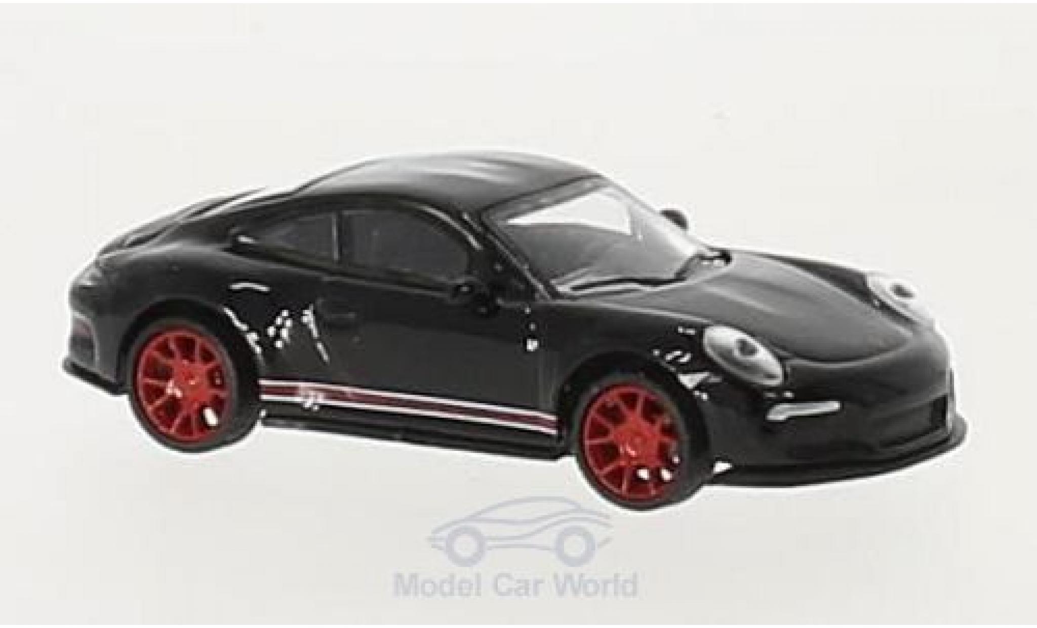 Porsche 991 R 1/87 Schuco 911 R () nero/rosso modellino in miniatura