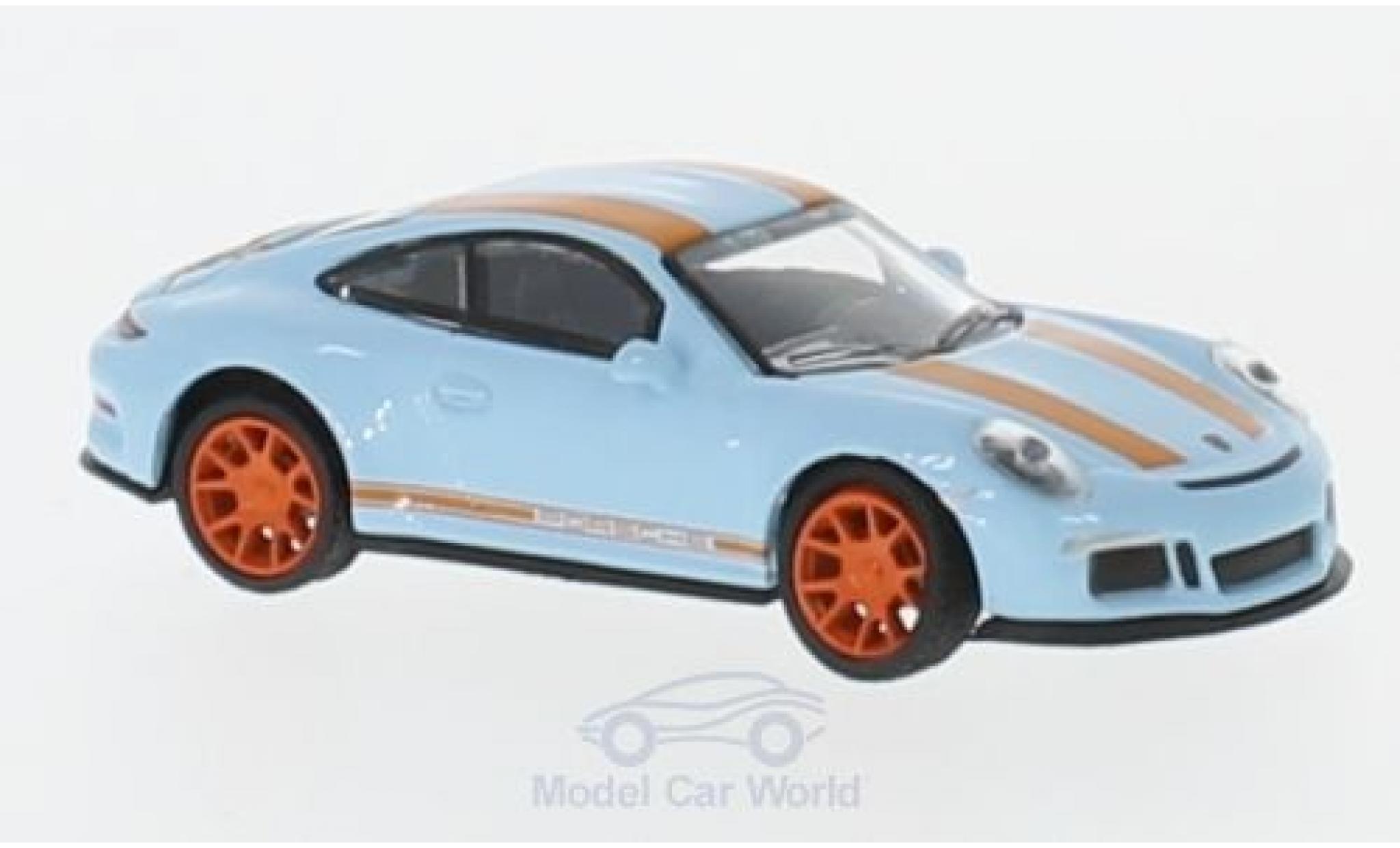 Porsche 911 SC 1/87 Schuco R blu/orange modellino in miniatura