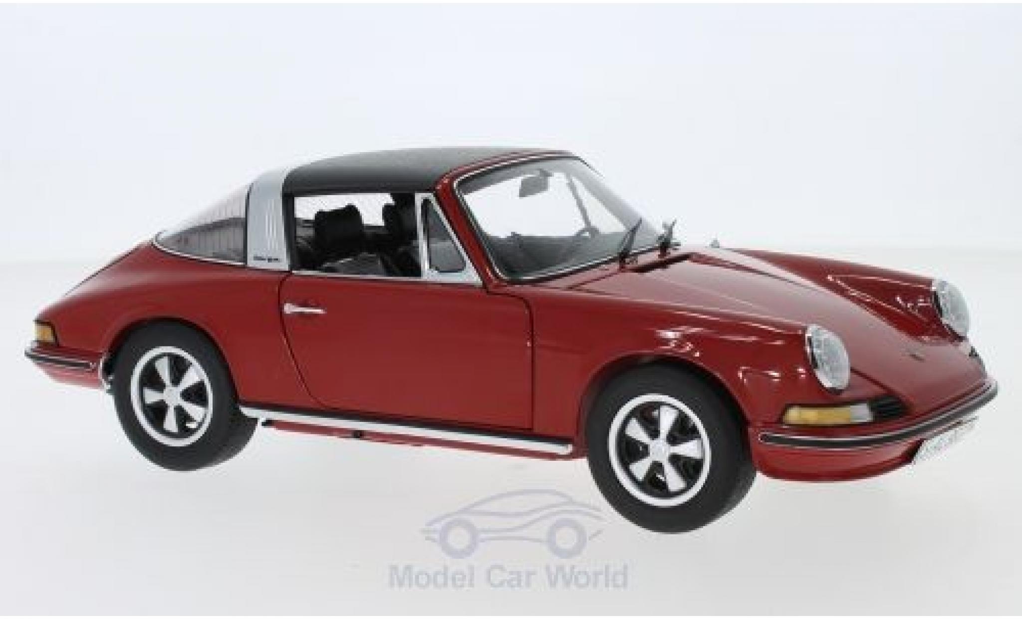 Porsche 911 1/18 Schuco S Targa rosso 1973 modellino in miniatura