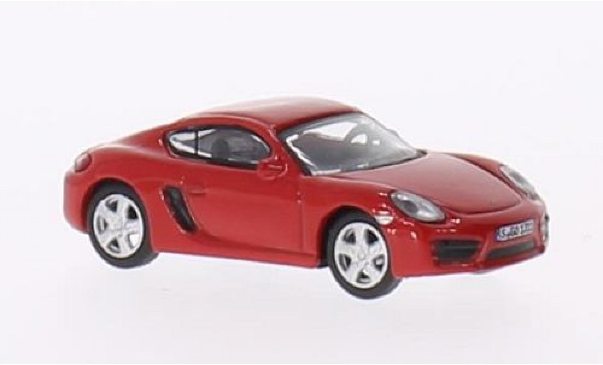 Porsche Cayman S 1/87 Schuco S (981) rosso modellino in miniatura