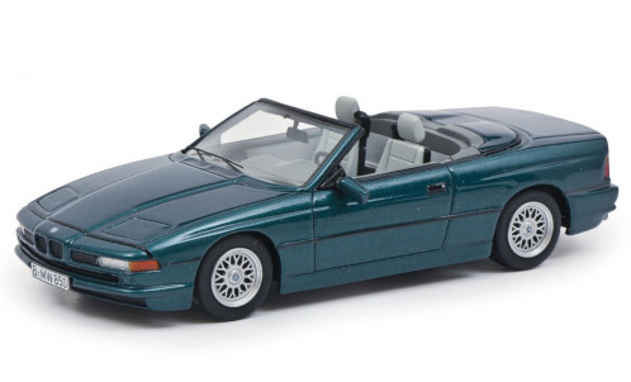 Bmw 850 1/43 Schuco Ci Cabriolet metallico verde modellino in miniatura