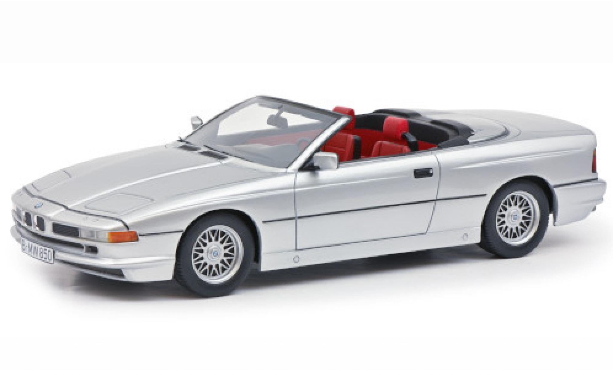 Bmw 850 1/18 Schuco Ci Cabriolet grigio modellino in miniatura