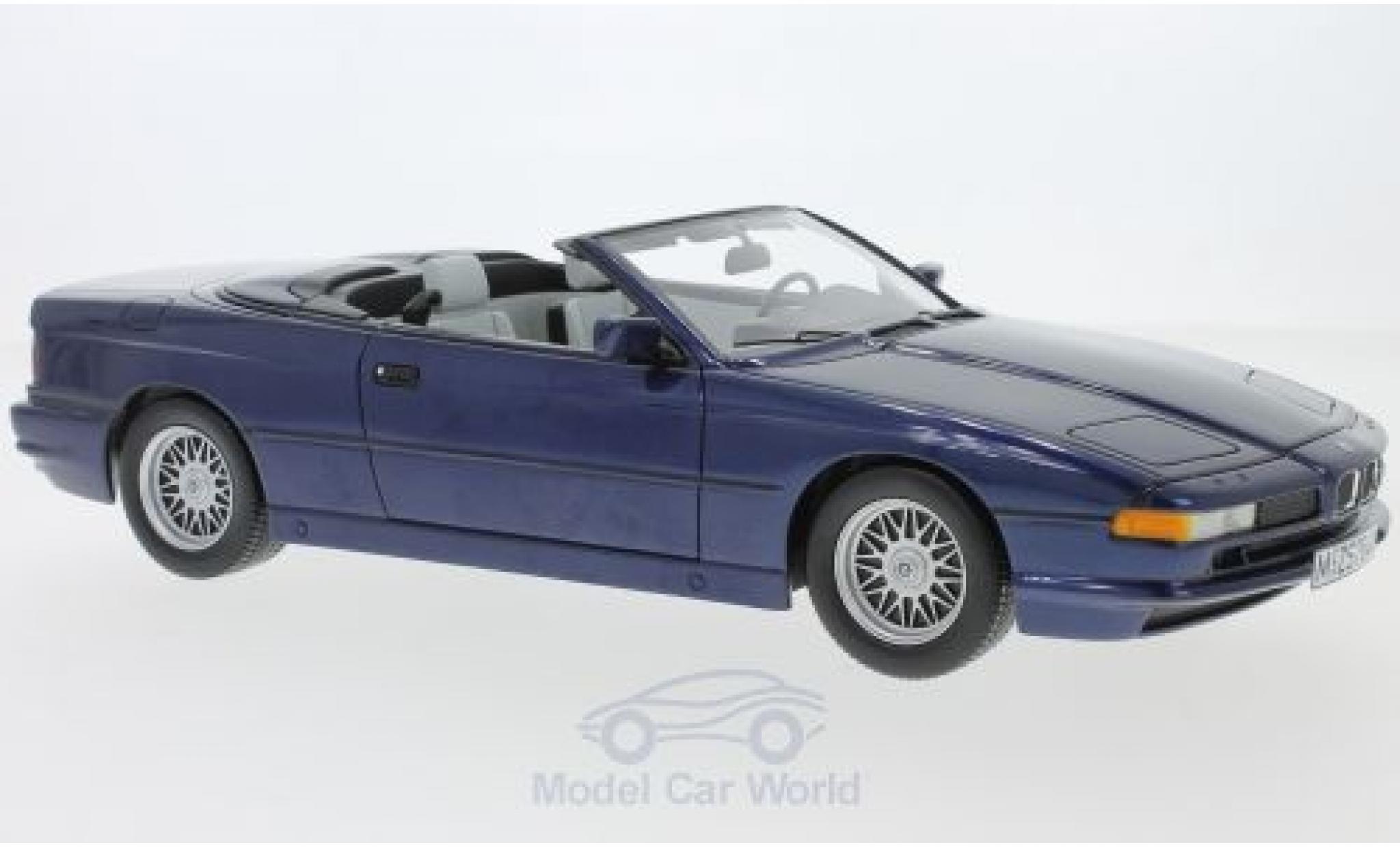 Bmw 850 1/18 Schuco i Cabriolet metallico blu modellino in miniatura