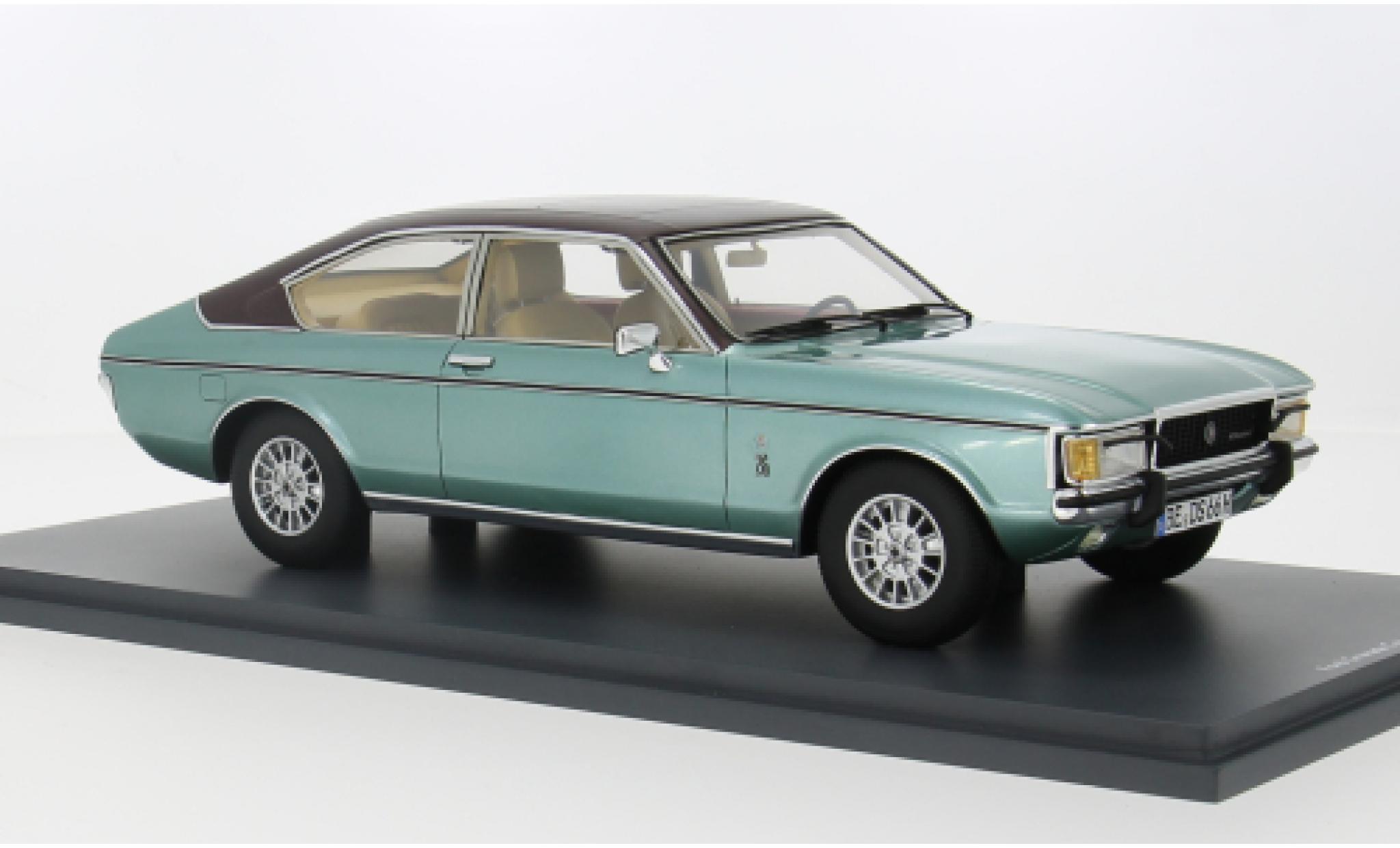 Ford Granada 1/18 Schuco ProR MK I Coupe metallise türkis/schwarz 1972 1:18 modellino in miniatura