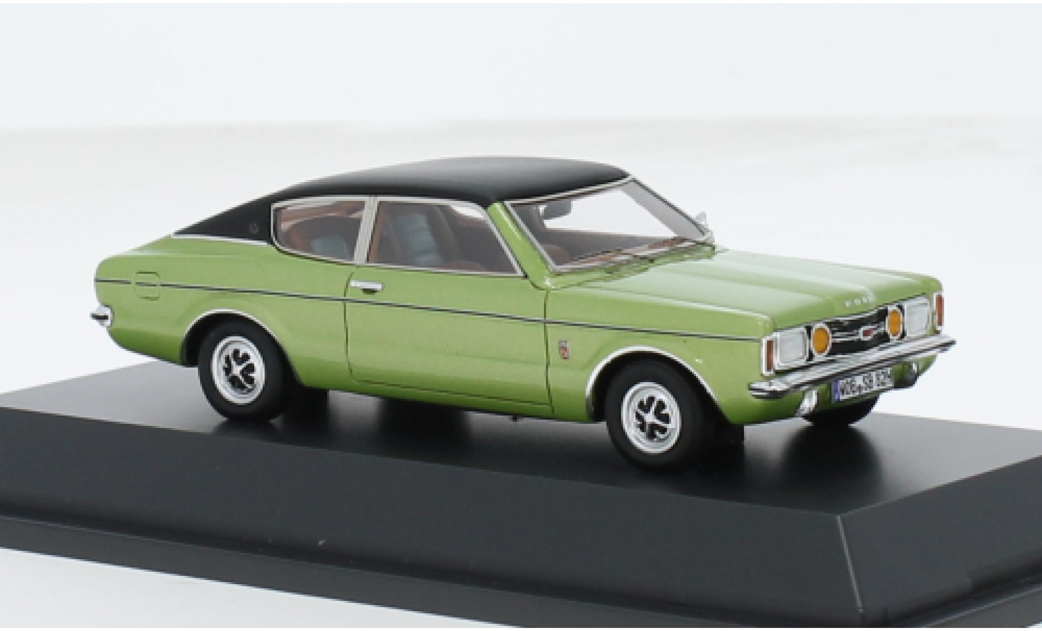 Ford Taunus 1/43 Schuco ProR (TC I) Coupe metallise grün/schwarz 1974 1:43 modellino in miniatura