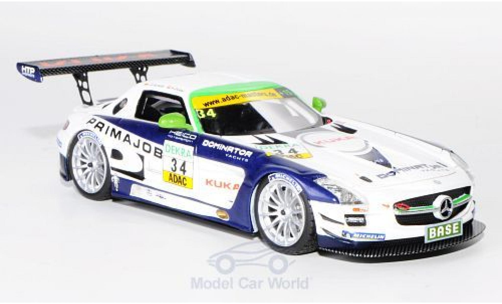 Mercedes SLS 1/43 Schuco AMG GT3 No.34 Heico Motorsport Primajob ADAC GT Masters 2011 L.D.Arnold/A.Zuber modellino in miniatura
