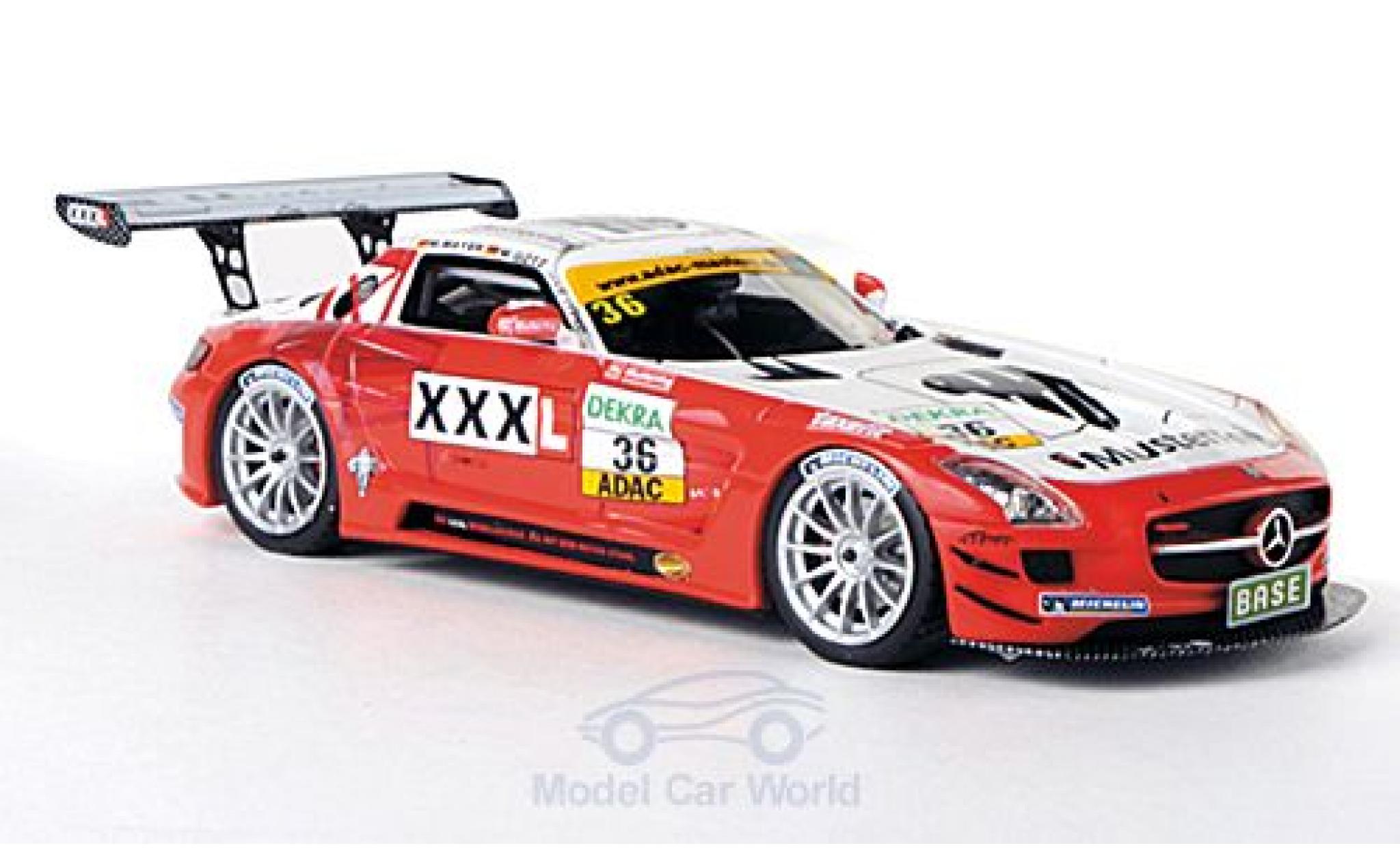 Mercedes SLS 1/43 Schuco AMG GT3 No.36 MS Racing Musterring ADAC GT Masters 2011 M.Mayer/M.Götz modellino in miniatura