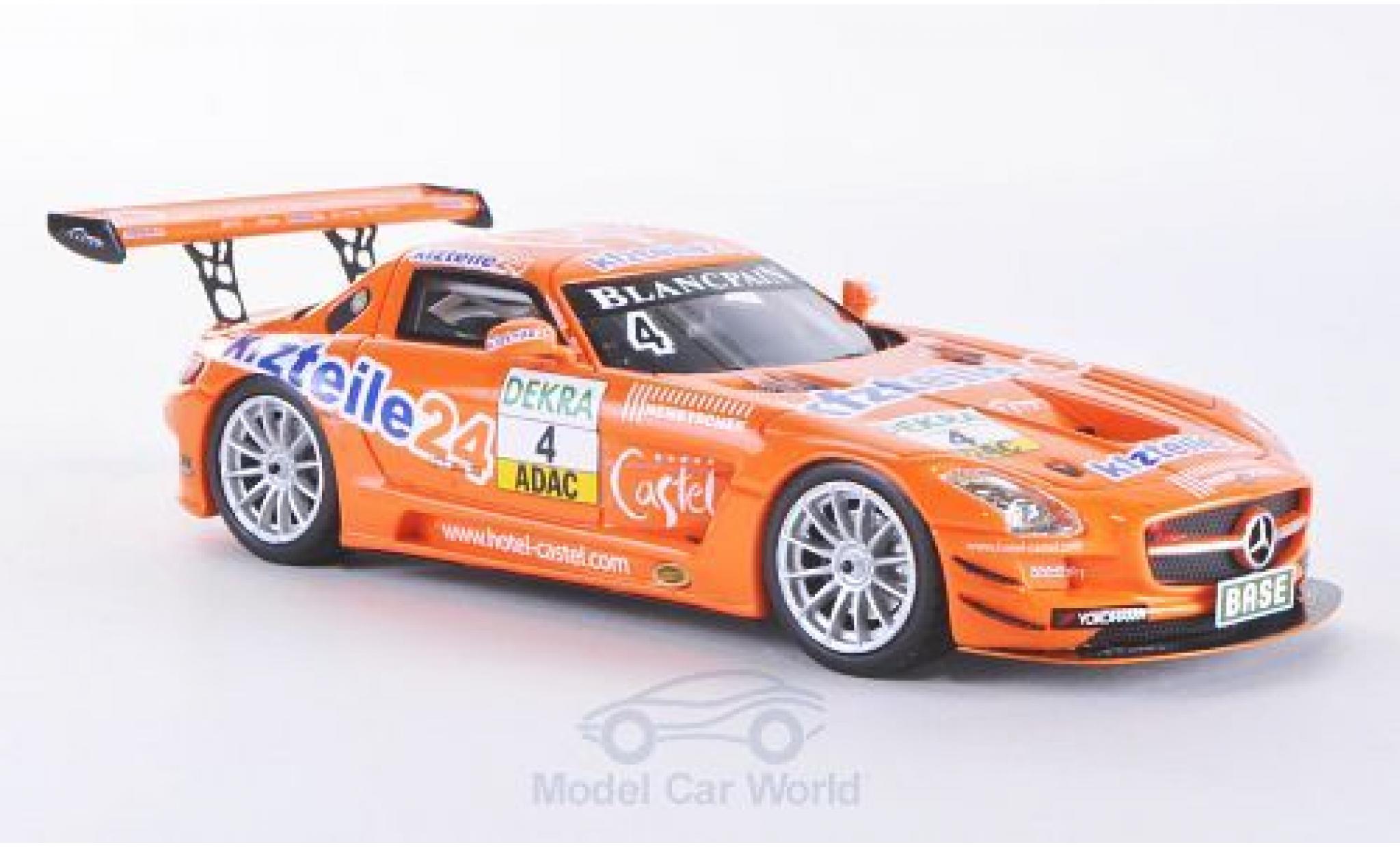 Mercedes SLS 1/43 Schuco AMG GT3 No.4 MS Racing Team Kfzteile24 ADAC GT Masters 2012 Stoll/Dobitsch modellino in miniatura