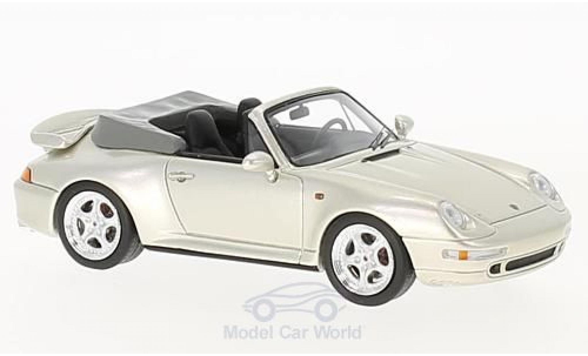 Porsche 993 Turbo 1/43 Schuco 911 () Turbo Cabriolet metallico beige modellino in miniatura