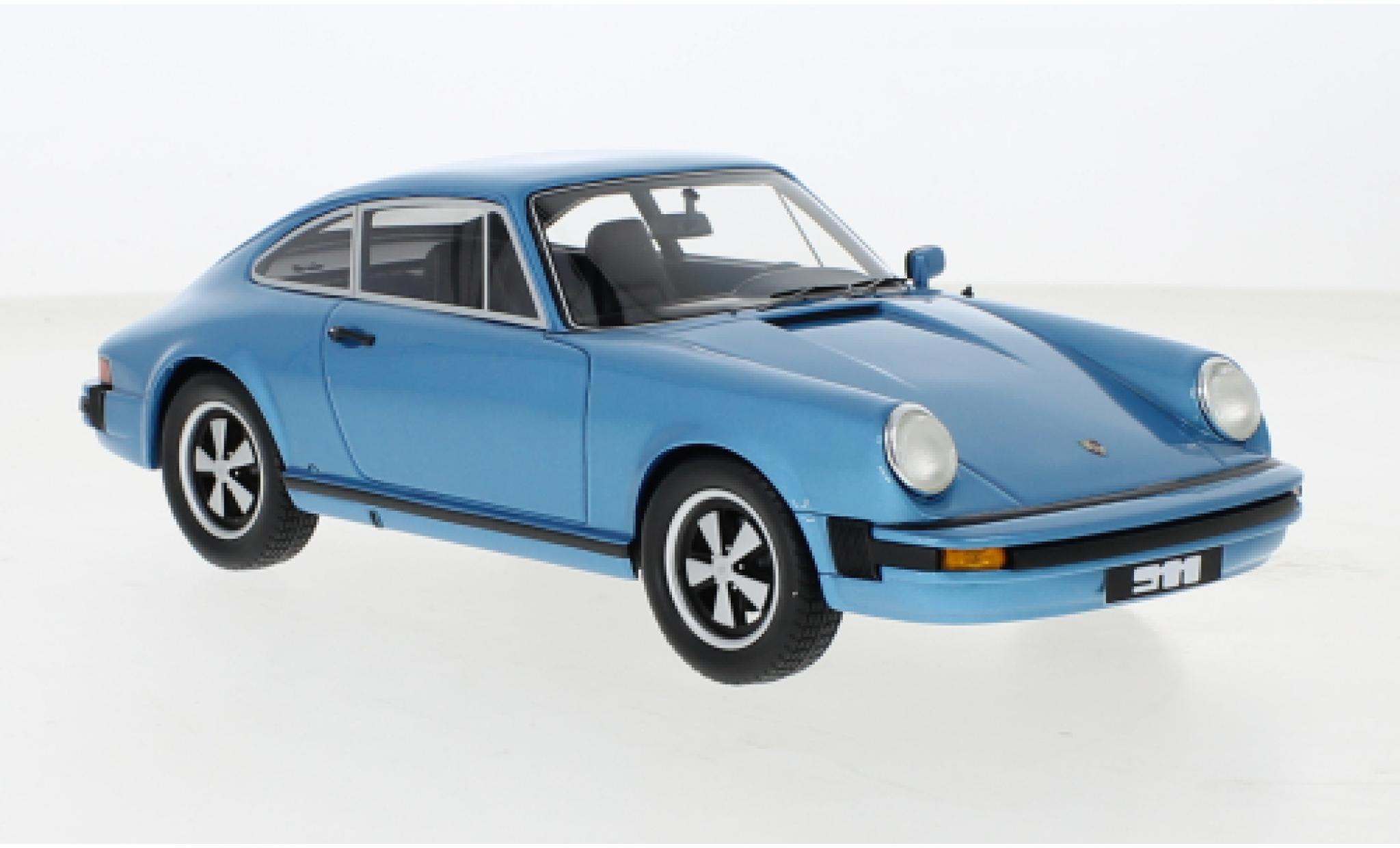 Porsche 930 1/18 Schuco 911 metallise blu 1977 modellino in miniatura
