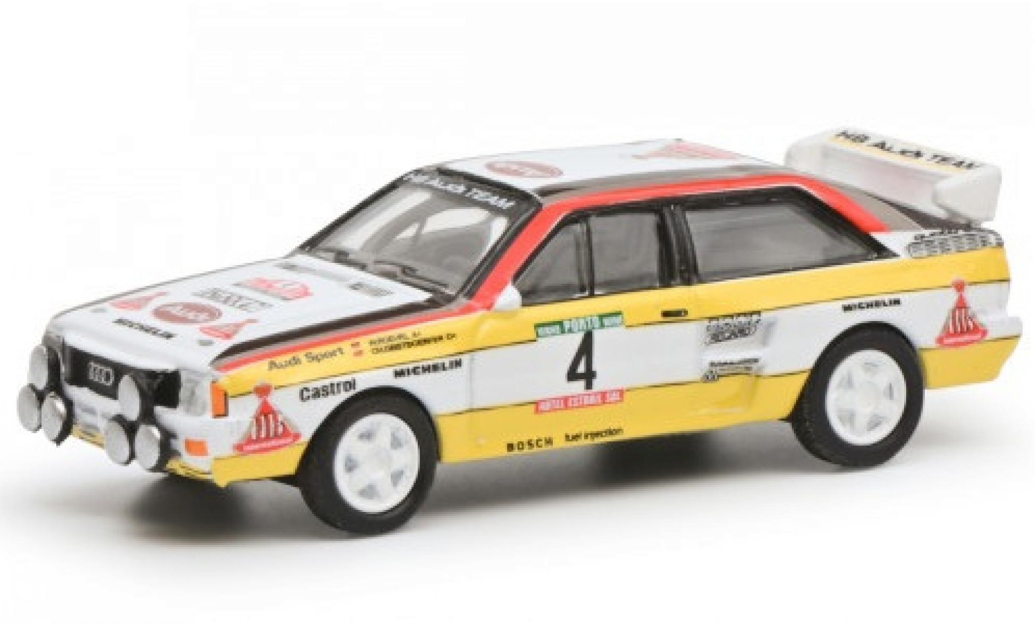 Audi Quattro 1/87 Schuco No.4 HB Rallye WM Rally Portugal 1984 modellino in miniatura